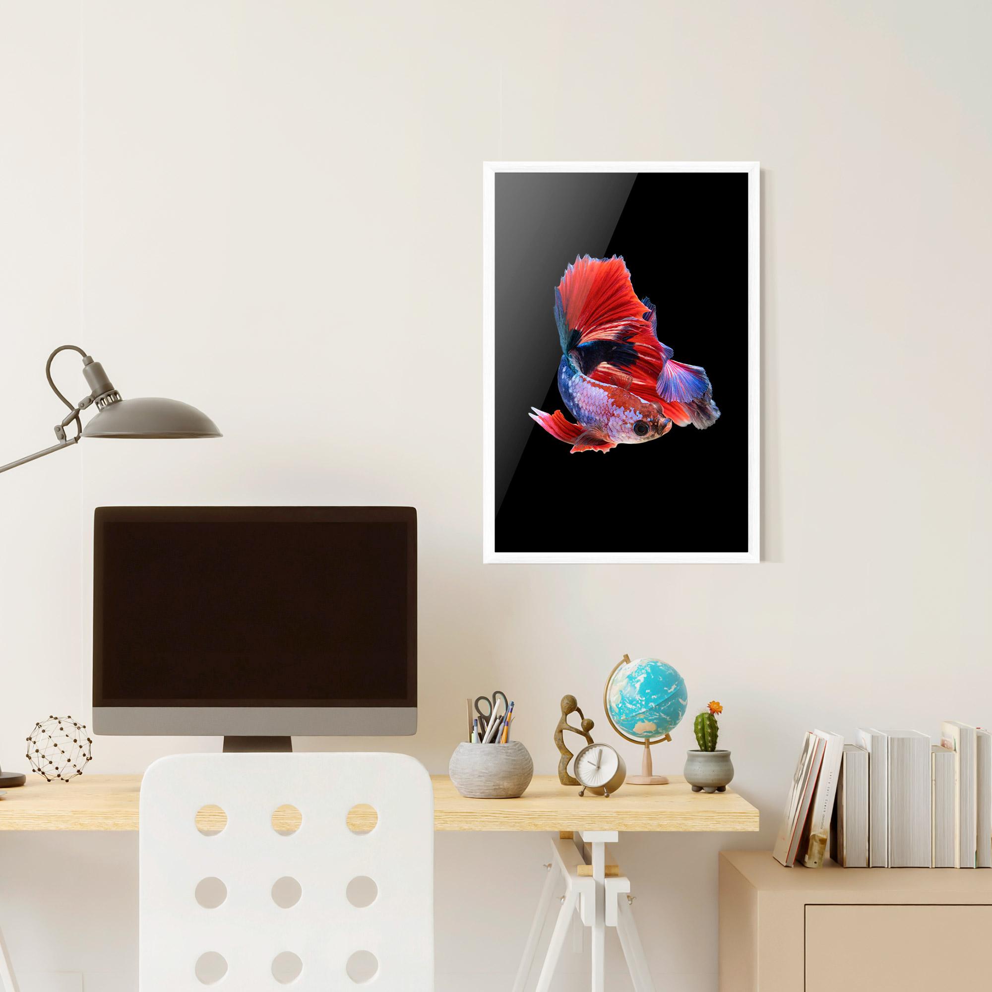 Keretezett Poszter Red Black Betta mockup 6
