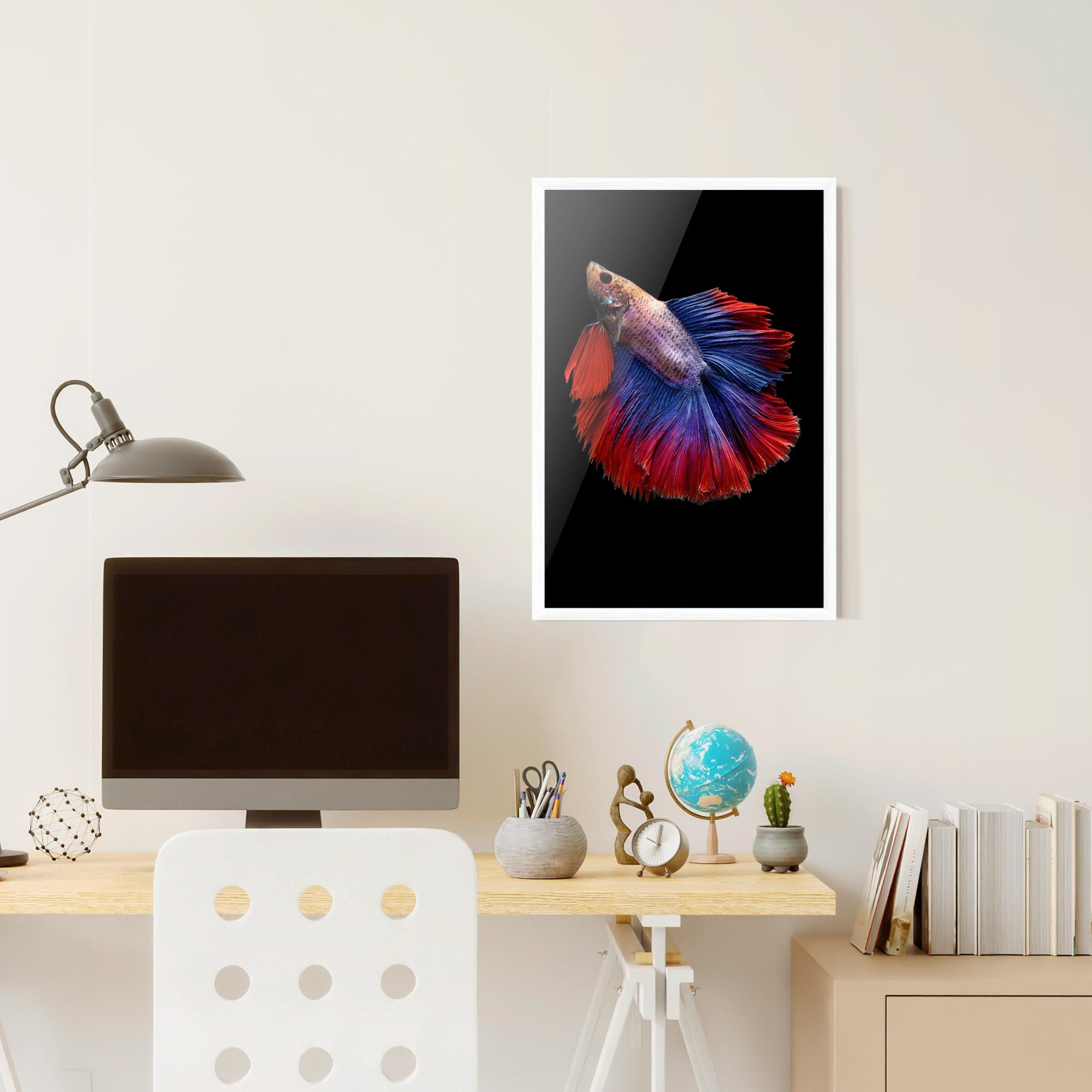 Keretezett Poszter Red Blue Betta mockup 6