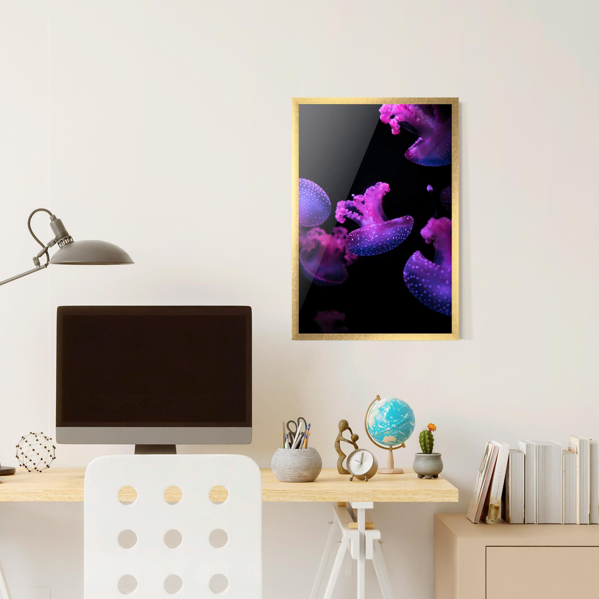 Keretezett Poszter Little Purple Jellyfish mockup 6