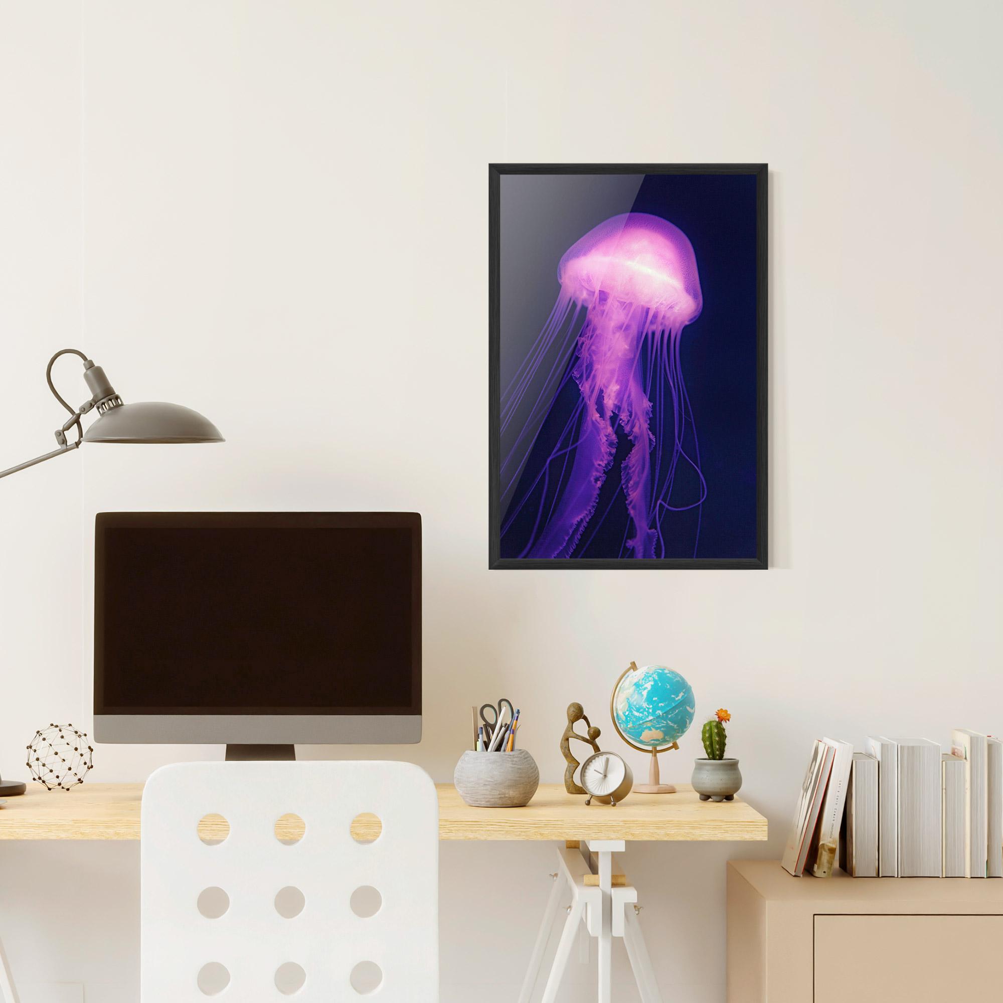 Keretezett Poszter Light Purple Jellyfish mockup 6