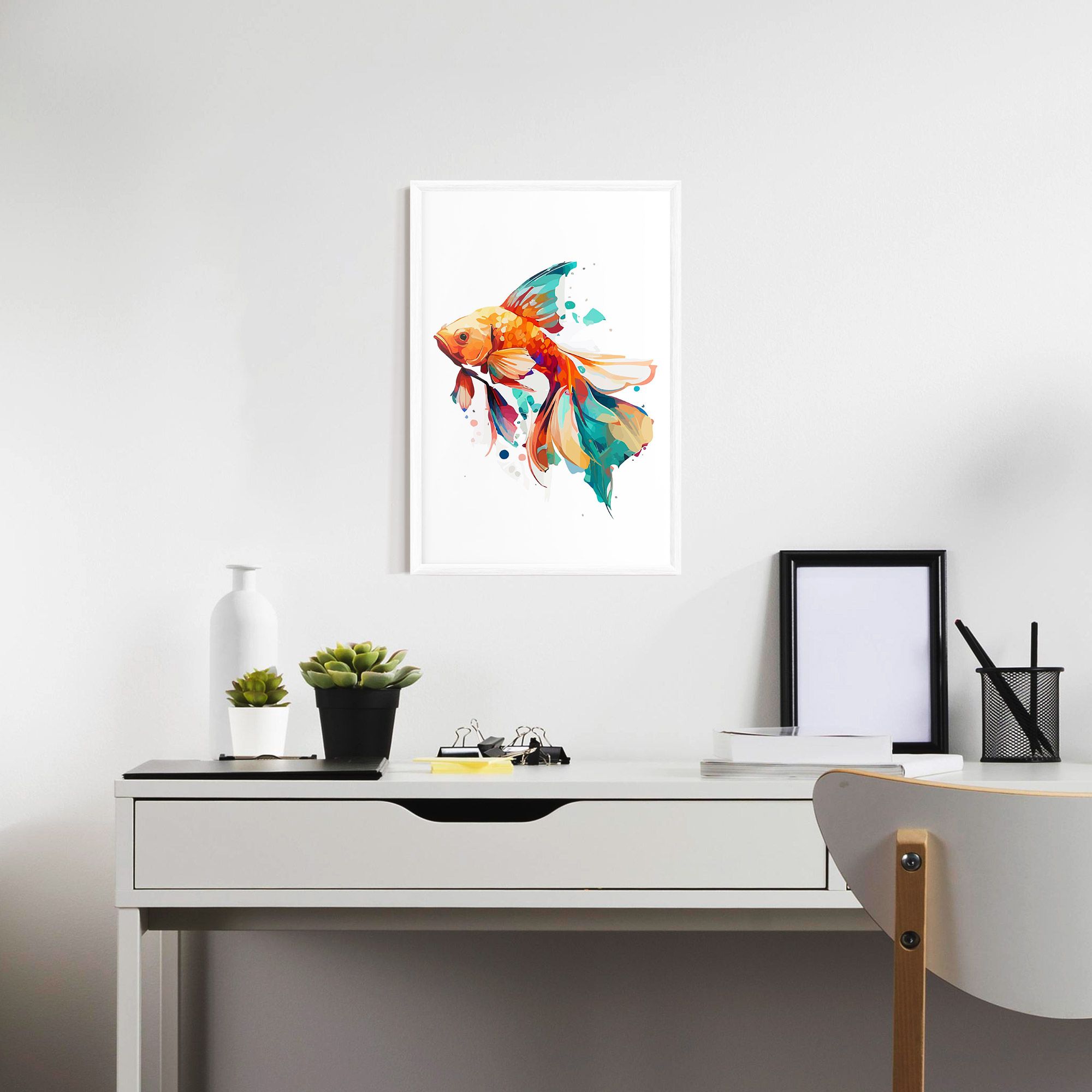 Blue Orange Fish mockup 7