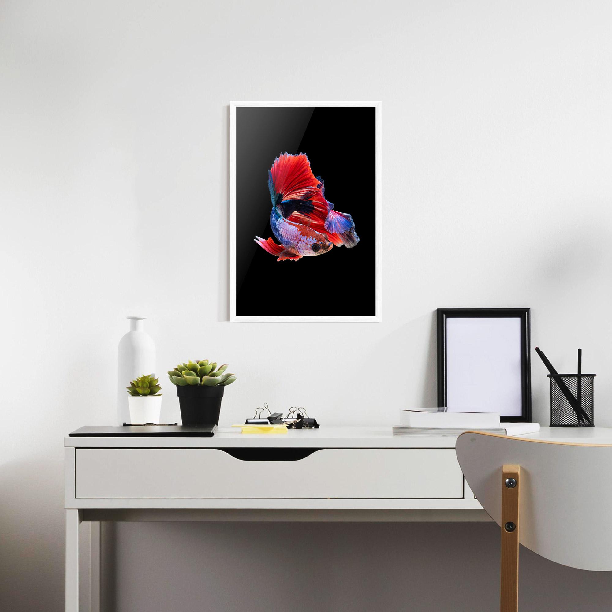 Keretezett Poszter Red Black Betta mockup 7