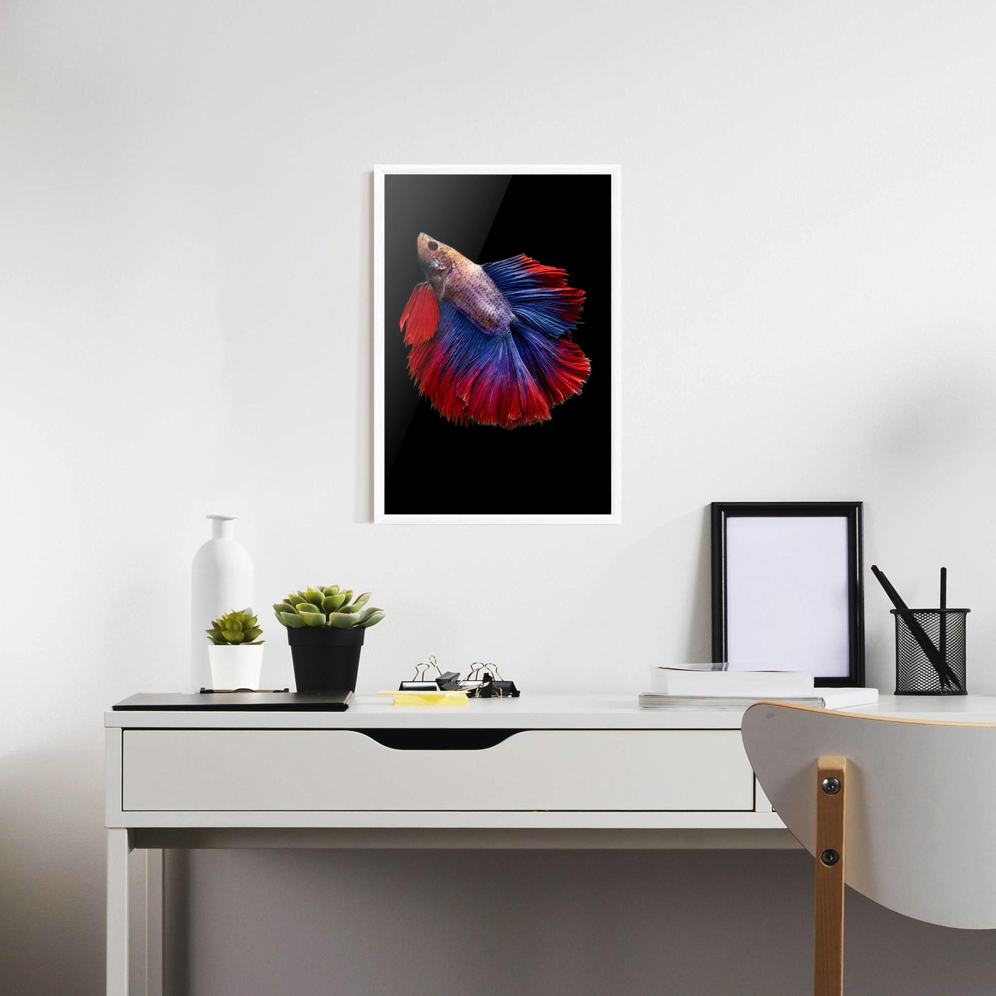 Keretezett Poszter Red Blue Betta mockup 7