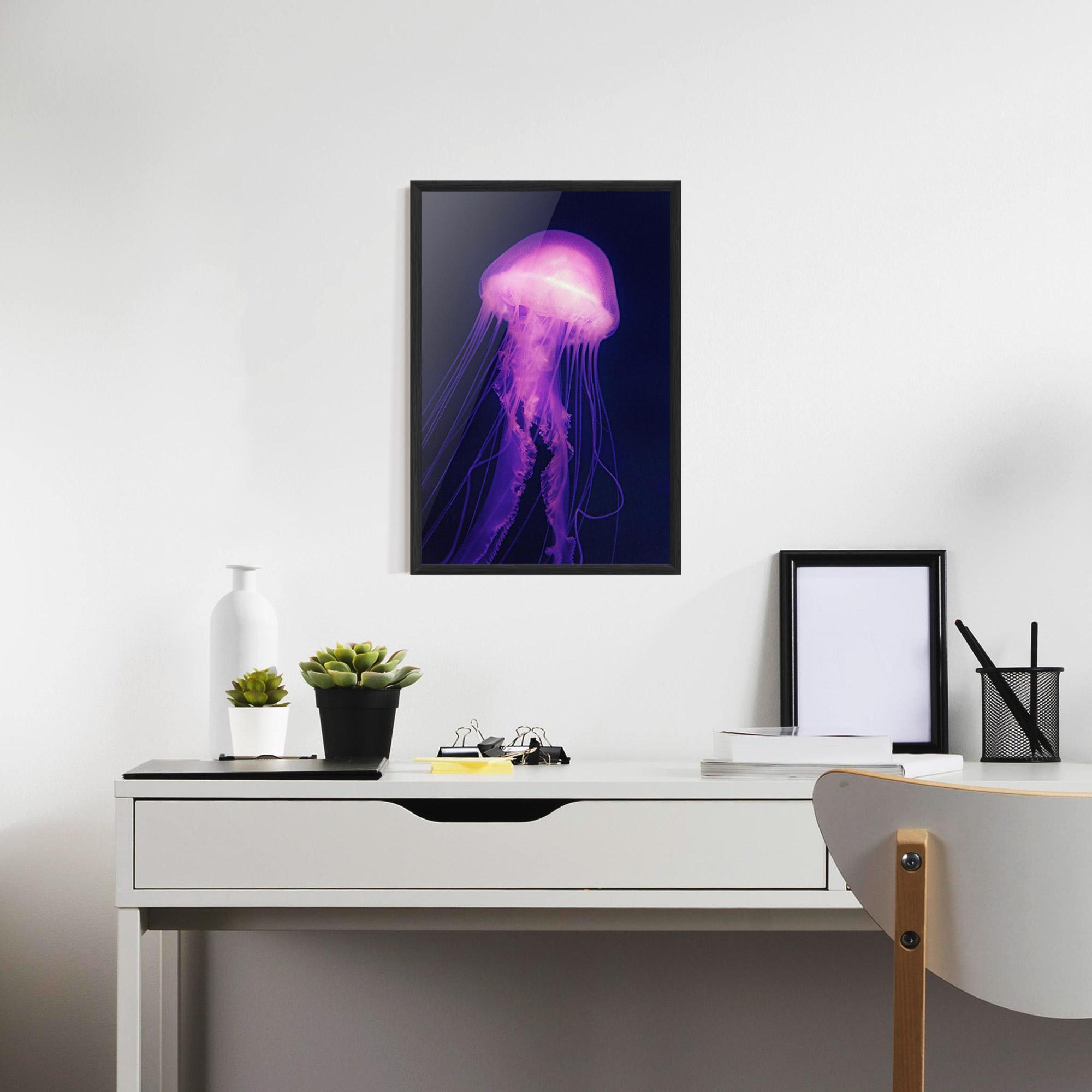 Keretezett Poszter Light Purple Jellyfish mockup 7