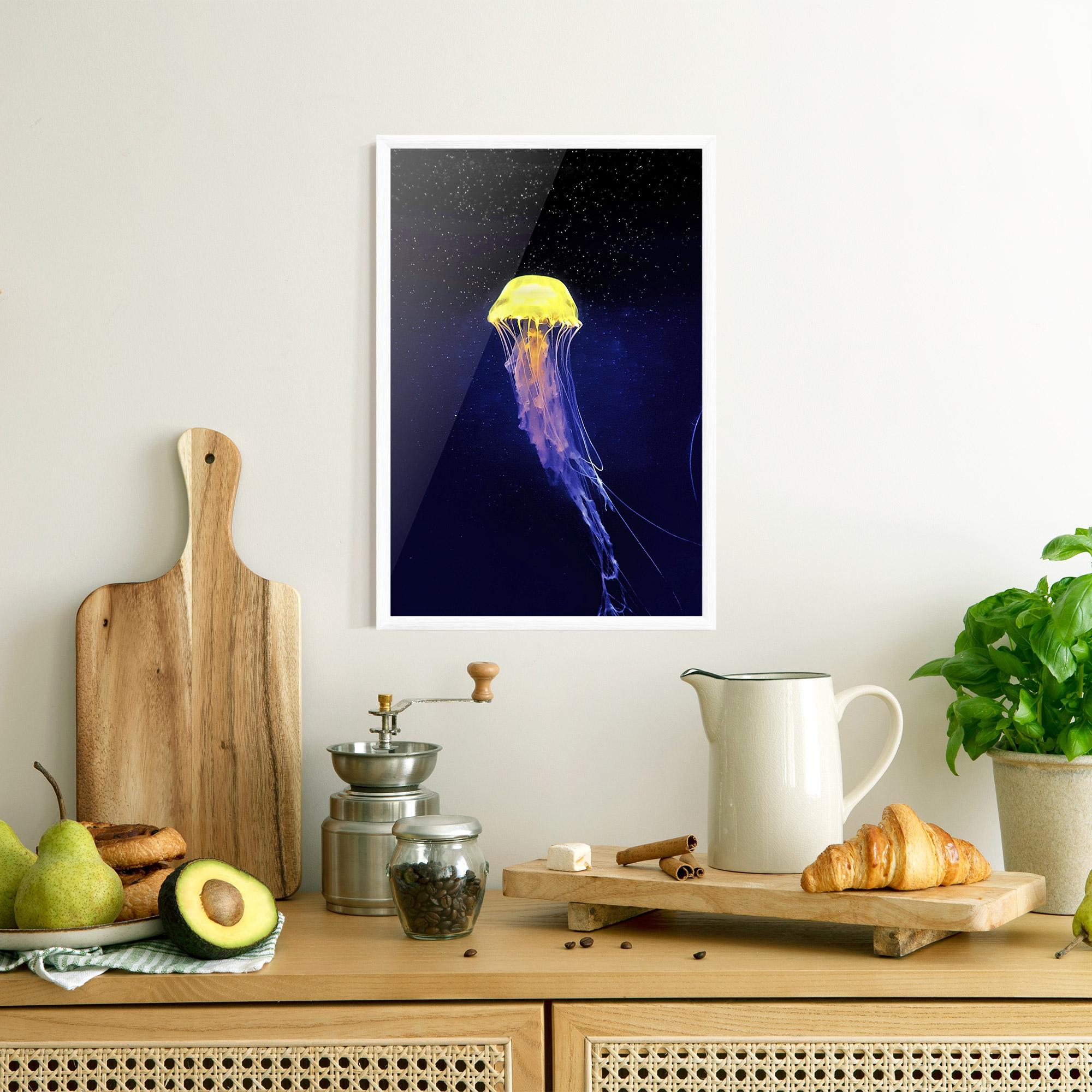 Keretezett Poszter Purple Jellyfish mockup 8