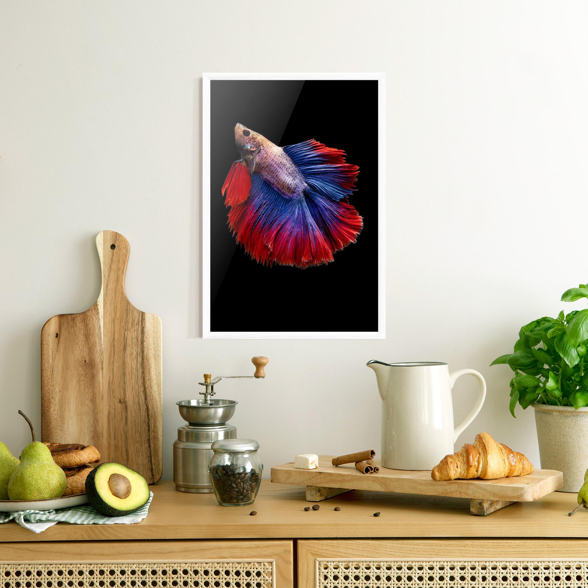 Keretezett Poszter Red Blue Betta mockup 8
