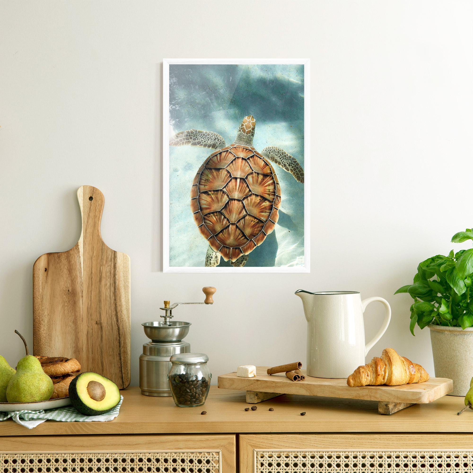 Keretezett Poszter Water Tortoise mockup 8