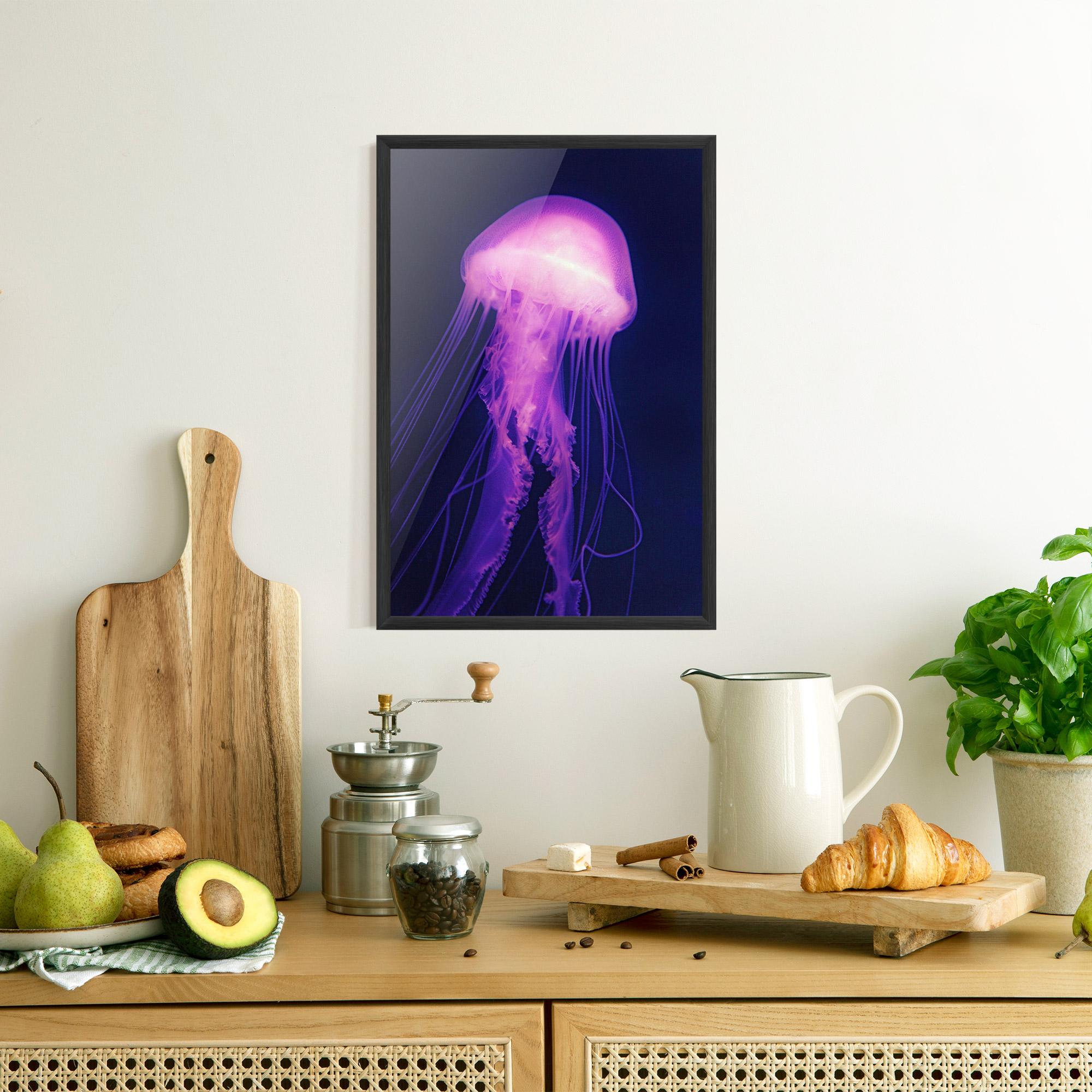 Keretezett Poszter Light Purple Jellyfish mockup 8