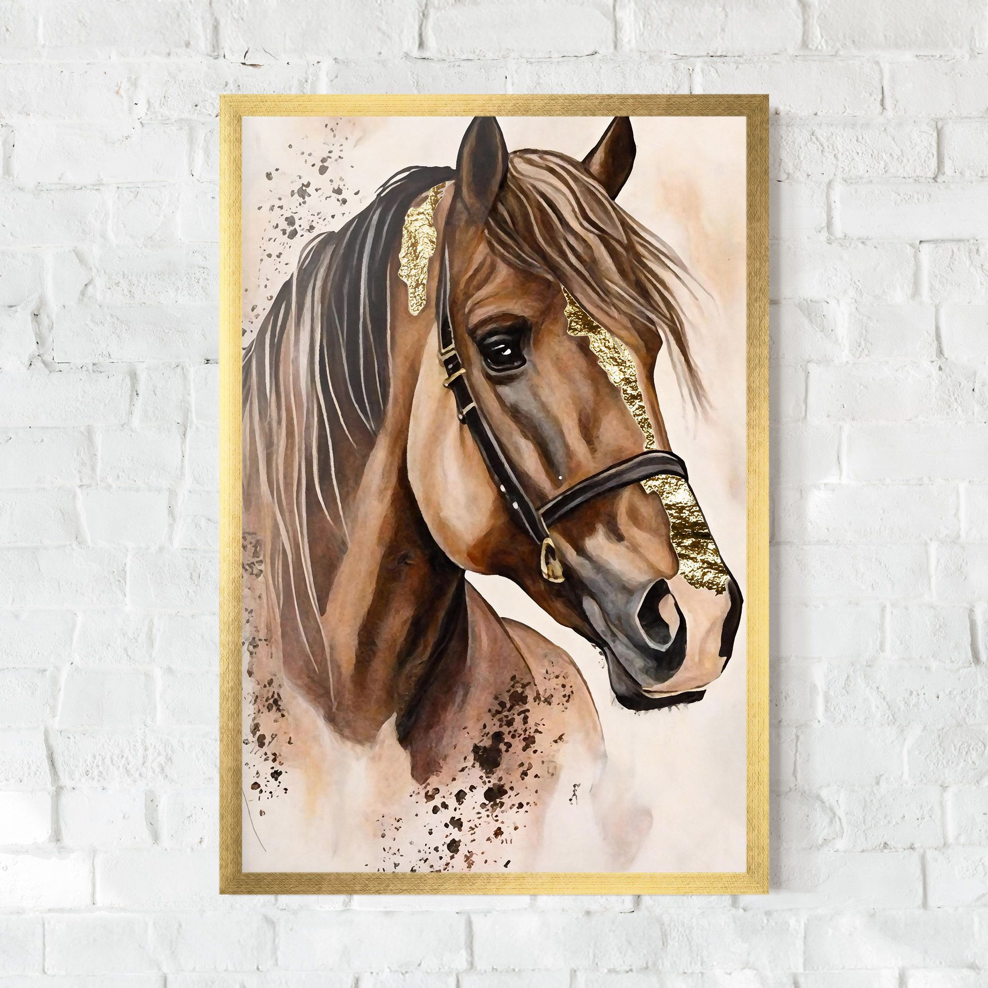 Gold Horse Painting mockup 0