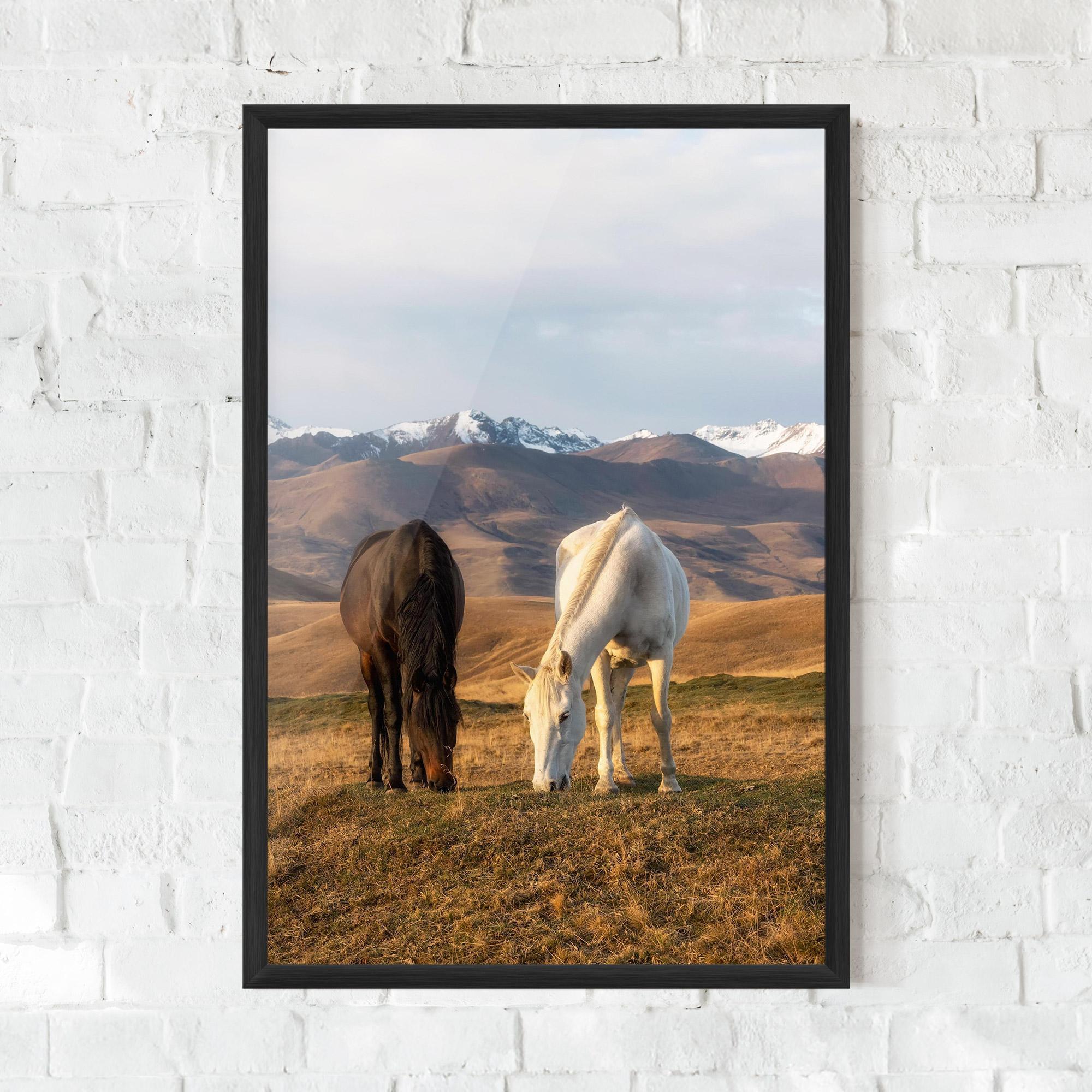Keretezett Poszter Mountain Horses mockup 0