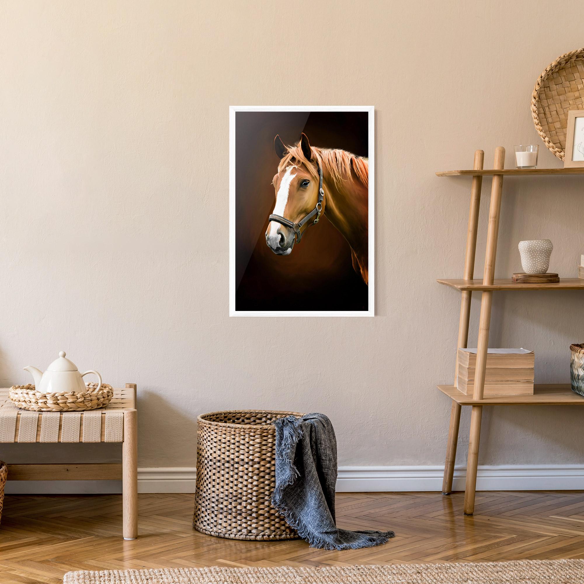 Keretezett Poszter Digital Painted Horse mockup 9