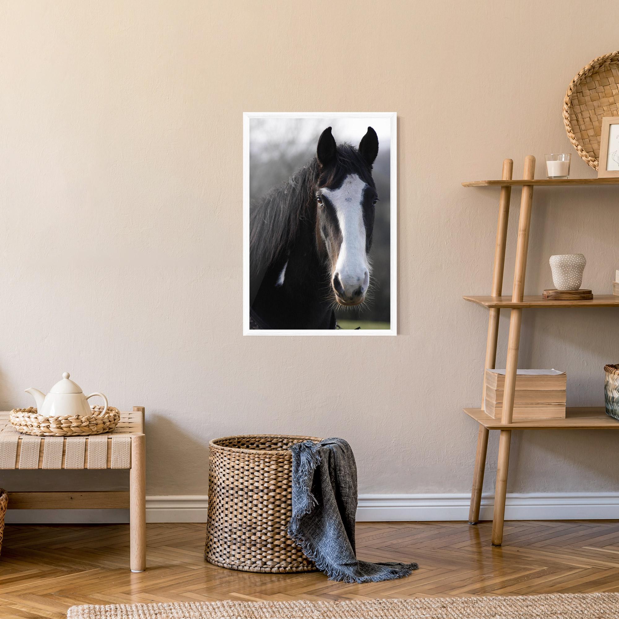 Keretezett Poszter Horse Black Portrait mockup 9