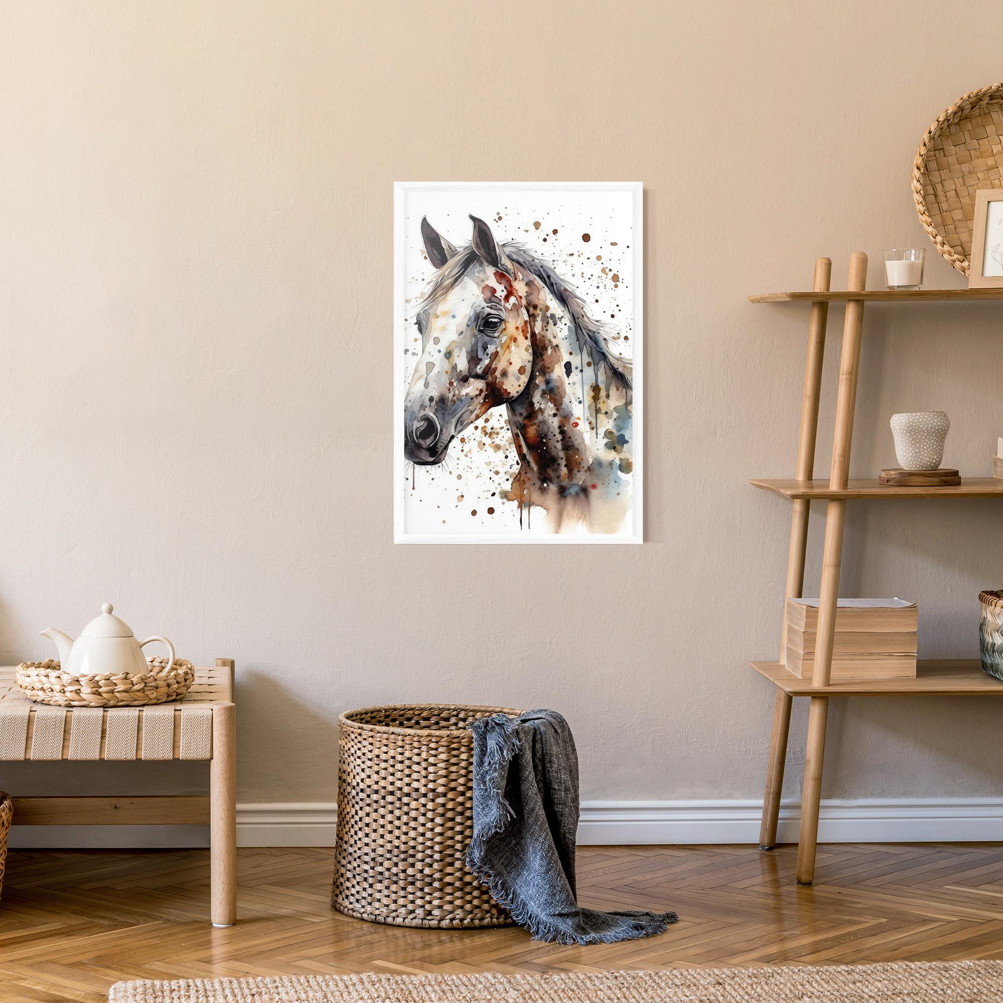 Keretezett Poszter Watercolor Horse mockup 9