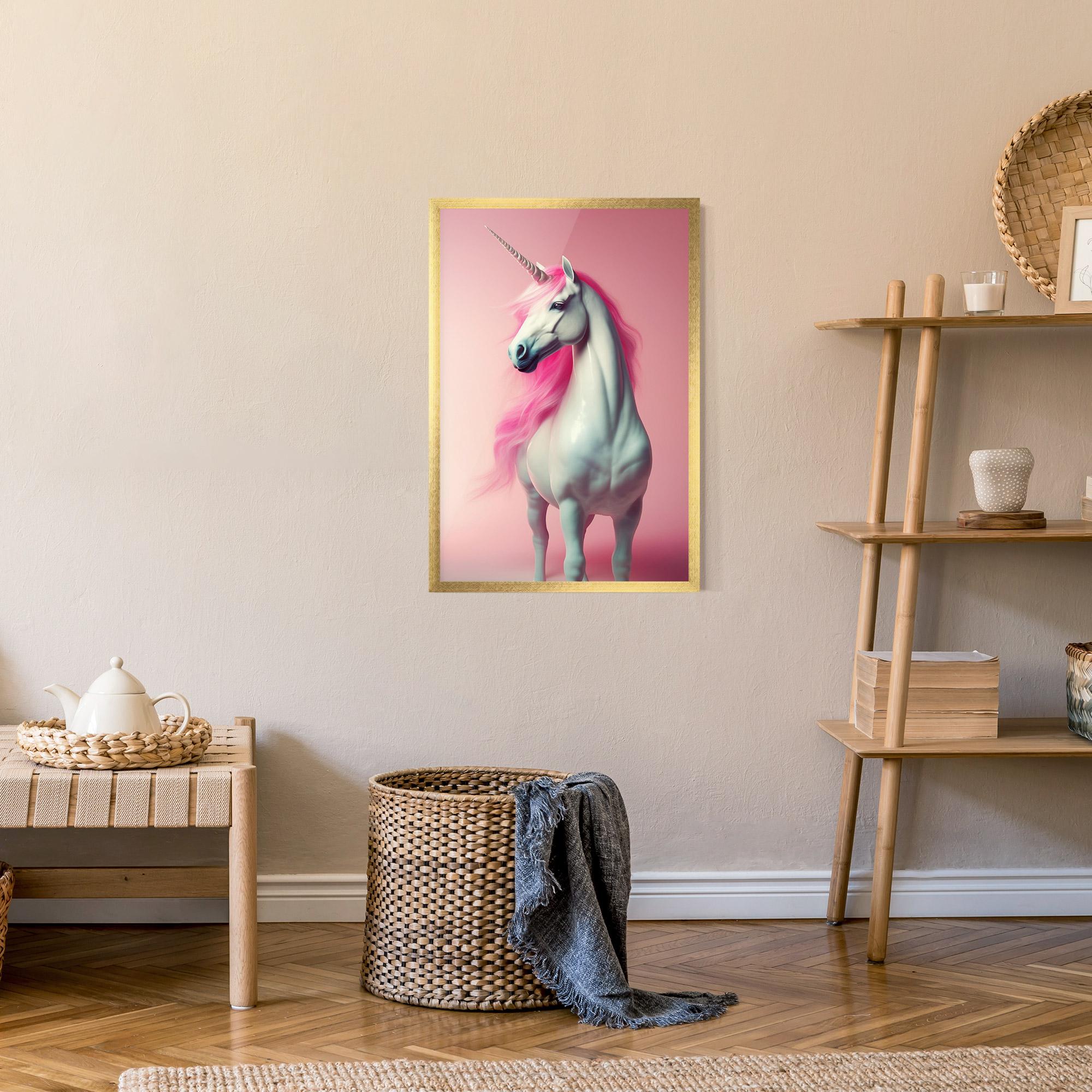 Keretezett Poszter Pink Unicorn mockup 9