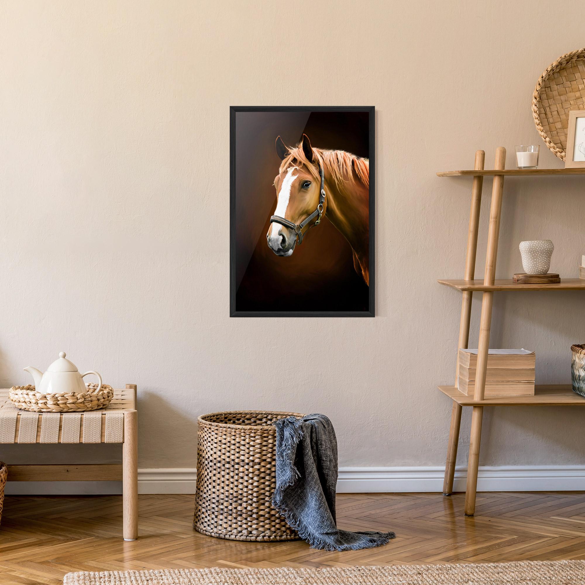 Keretezett Poszter Digital Painted Horse mockup 9