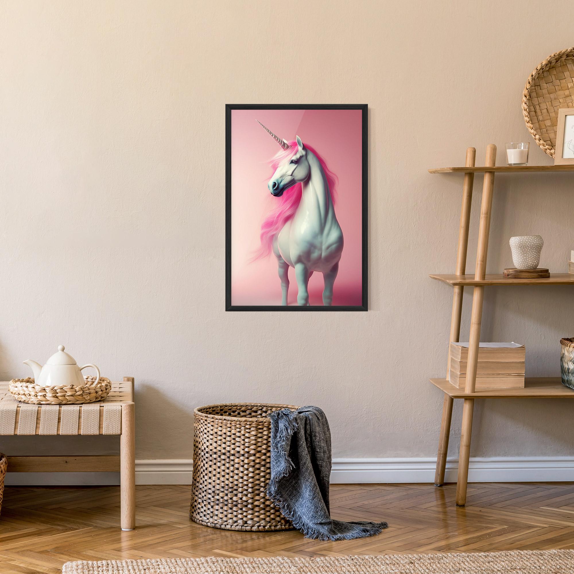 Keretezett Poszter Pink Unicorn mockup 9