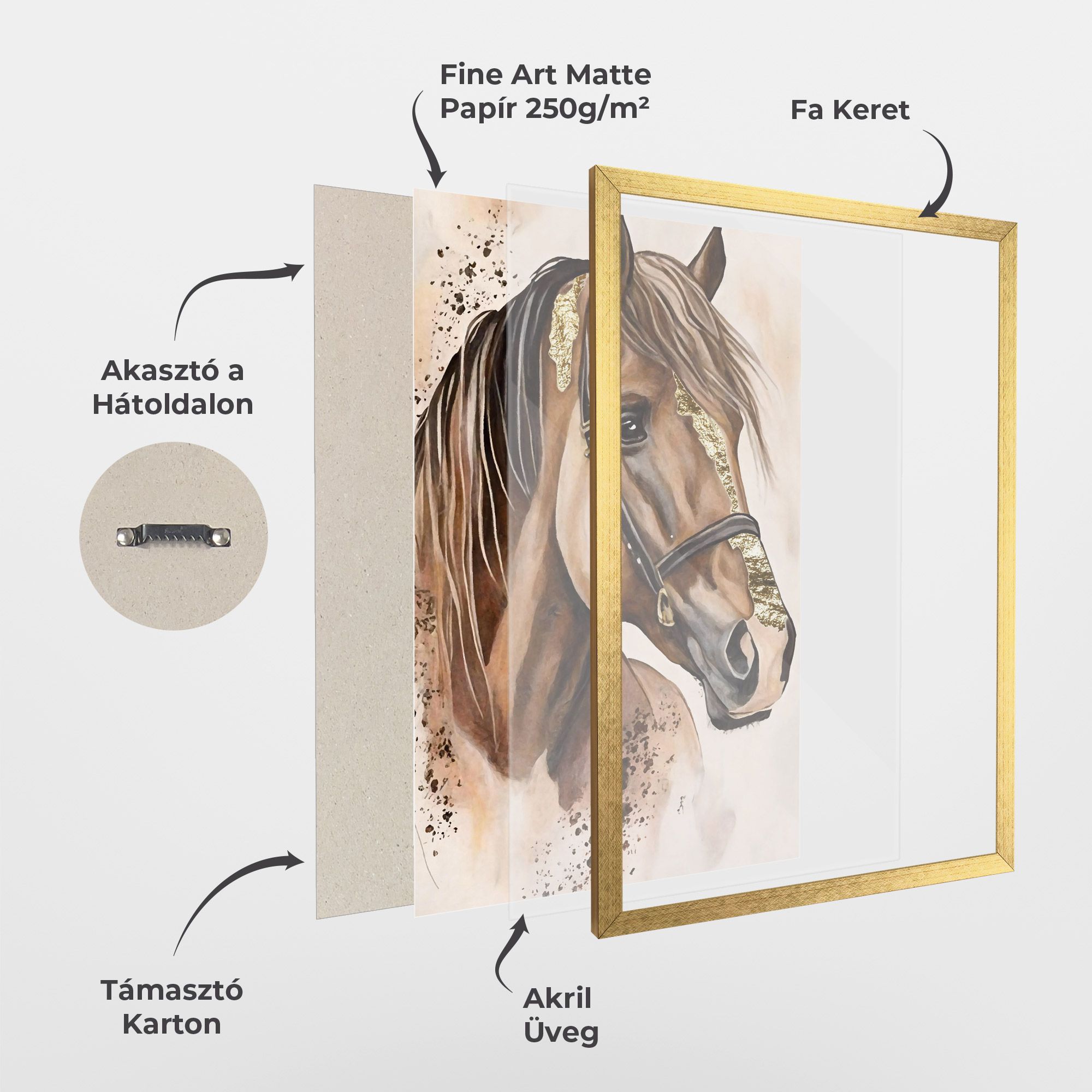 Gold Horse Painting mockup 1