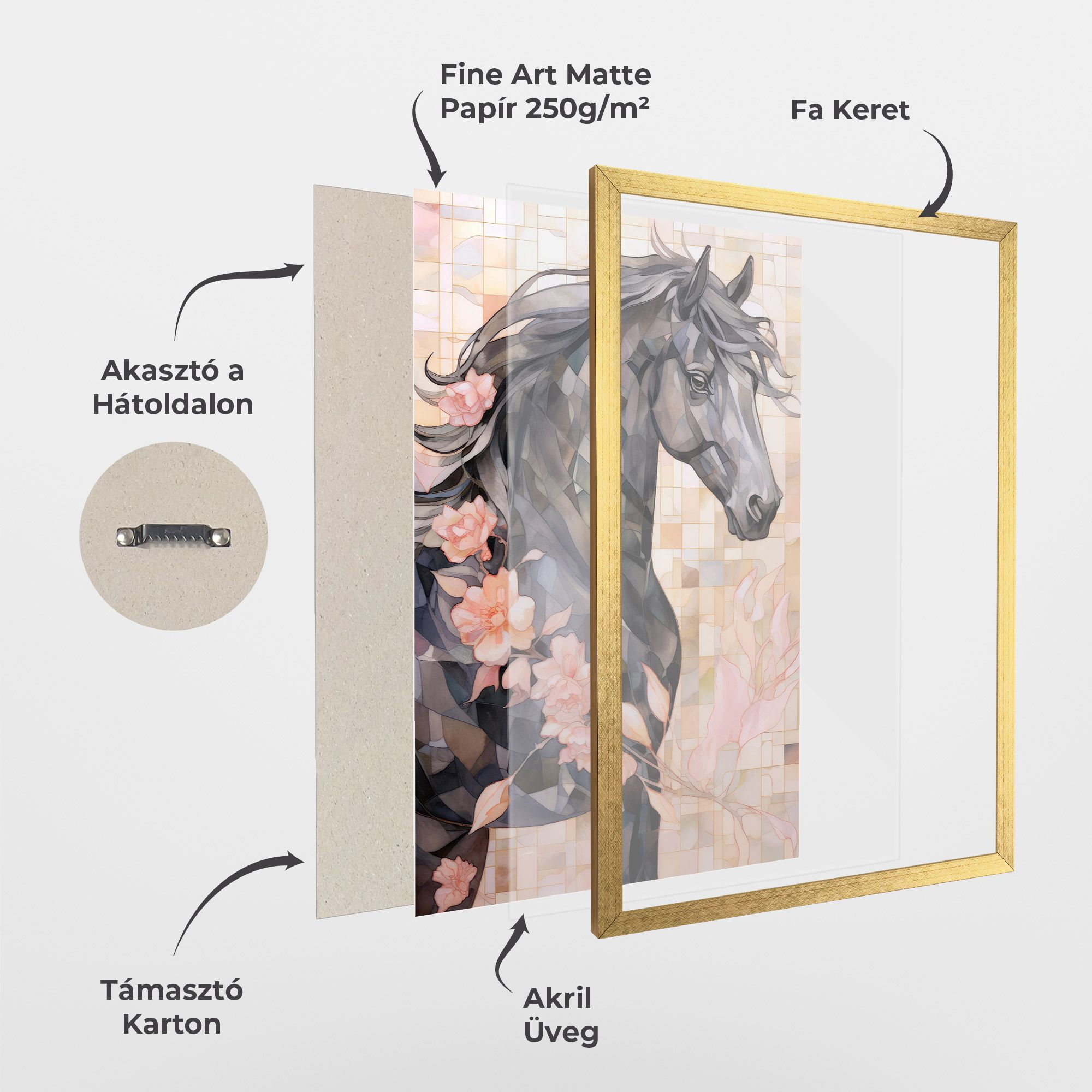 Mosaic Painting Horse mockup 1
