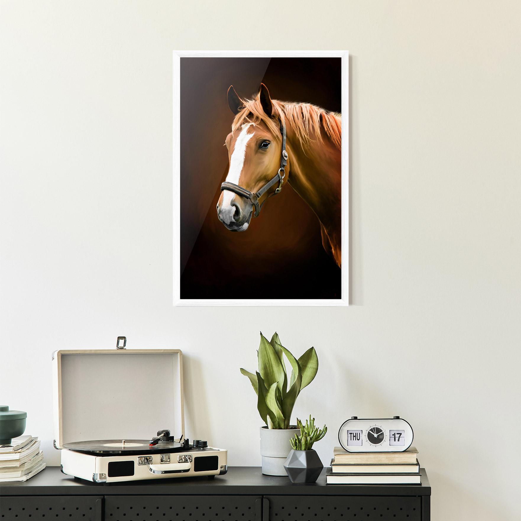Keretezett Poszter Digital Painted Horse mockup 2