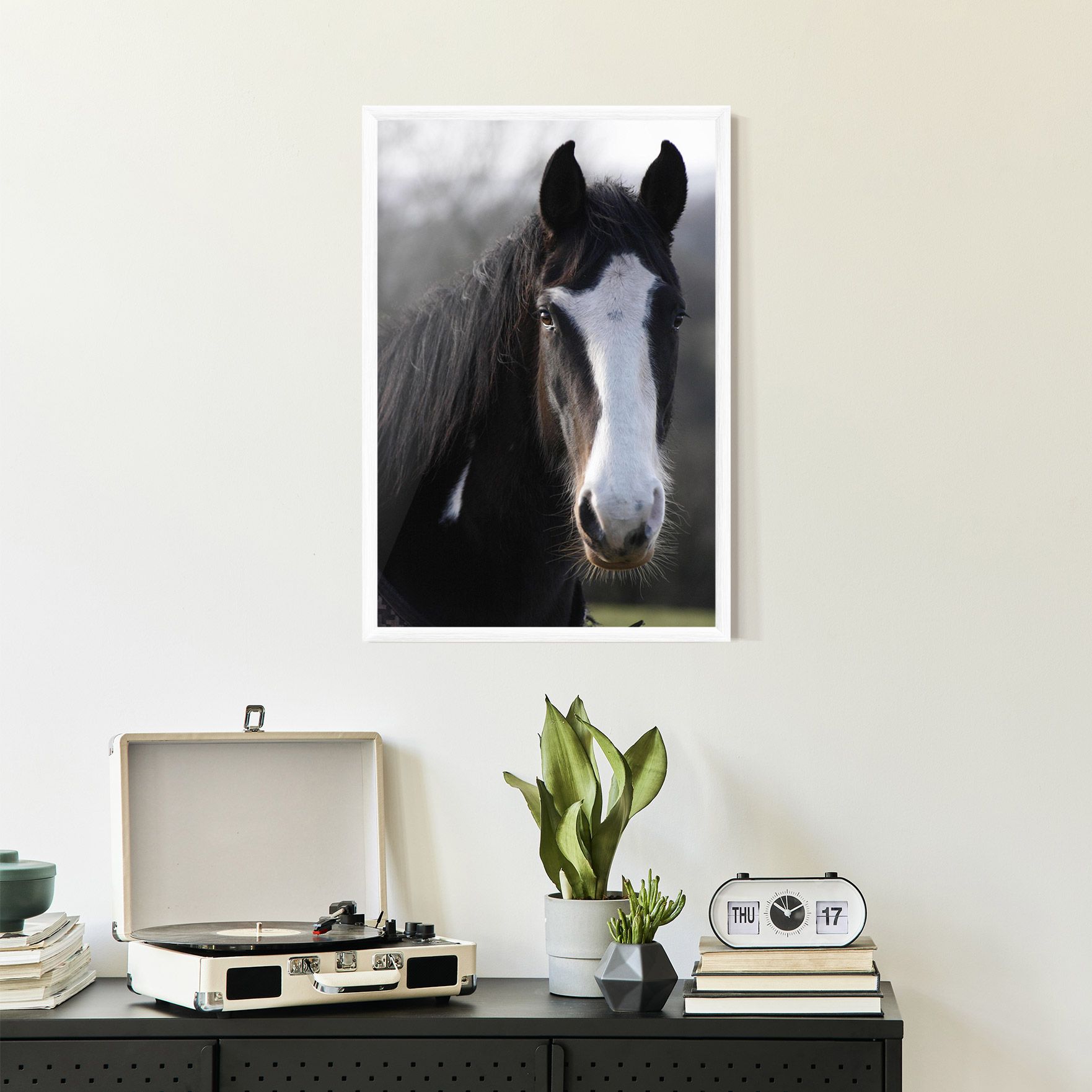Horse Black Portrait mockup 2