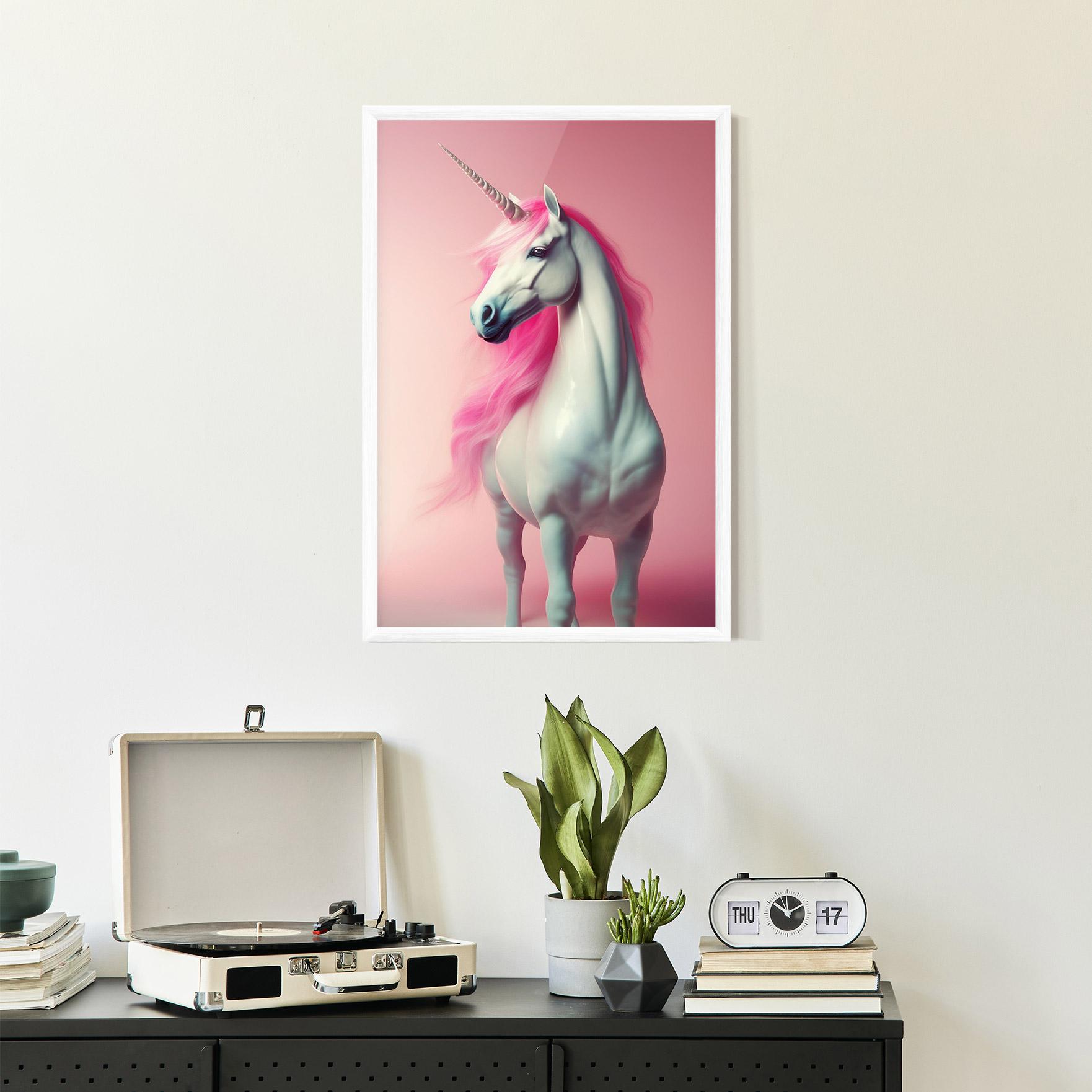 Keretezett Poszter Pink Unicorn mockup 2