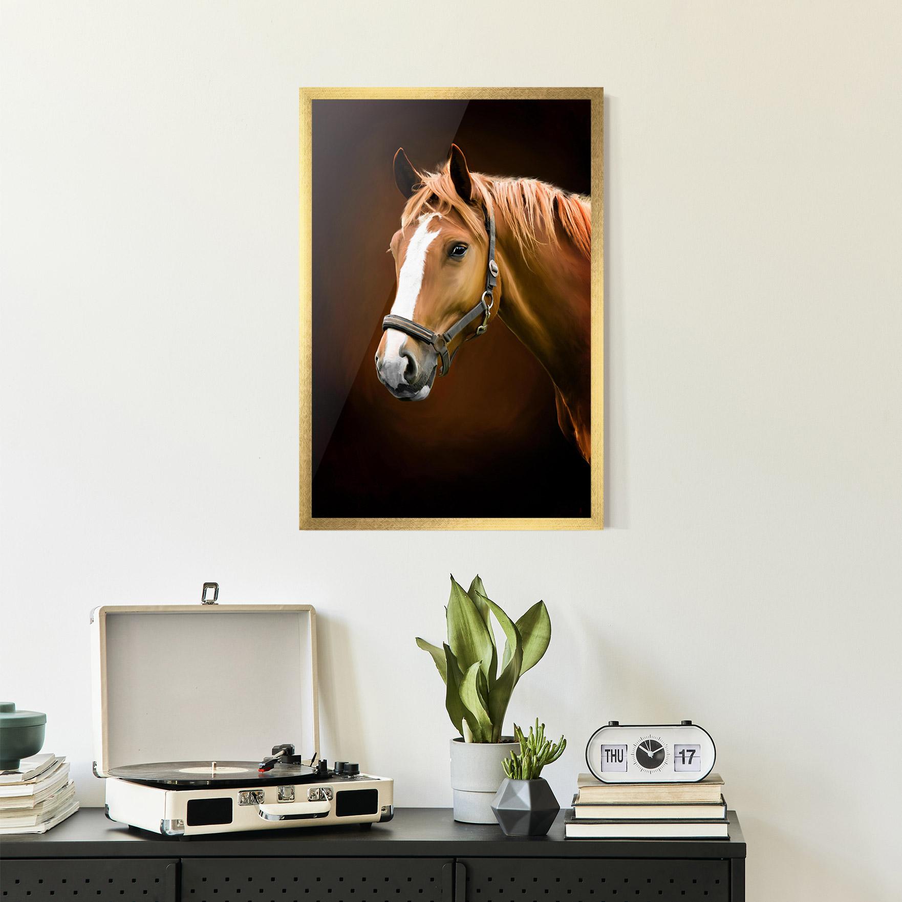 Keretezett Poszter Digital Painted Horse mockup 2