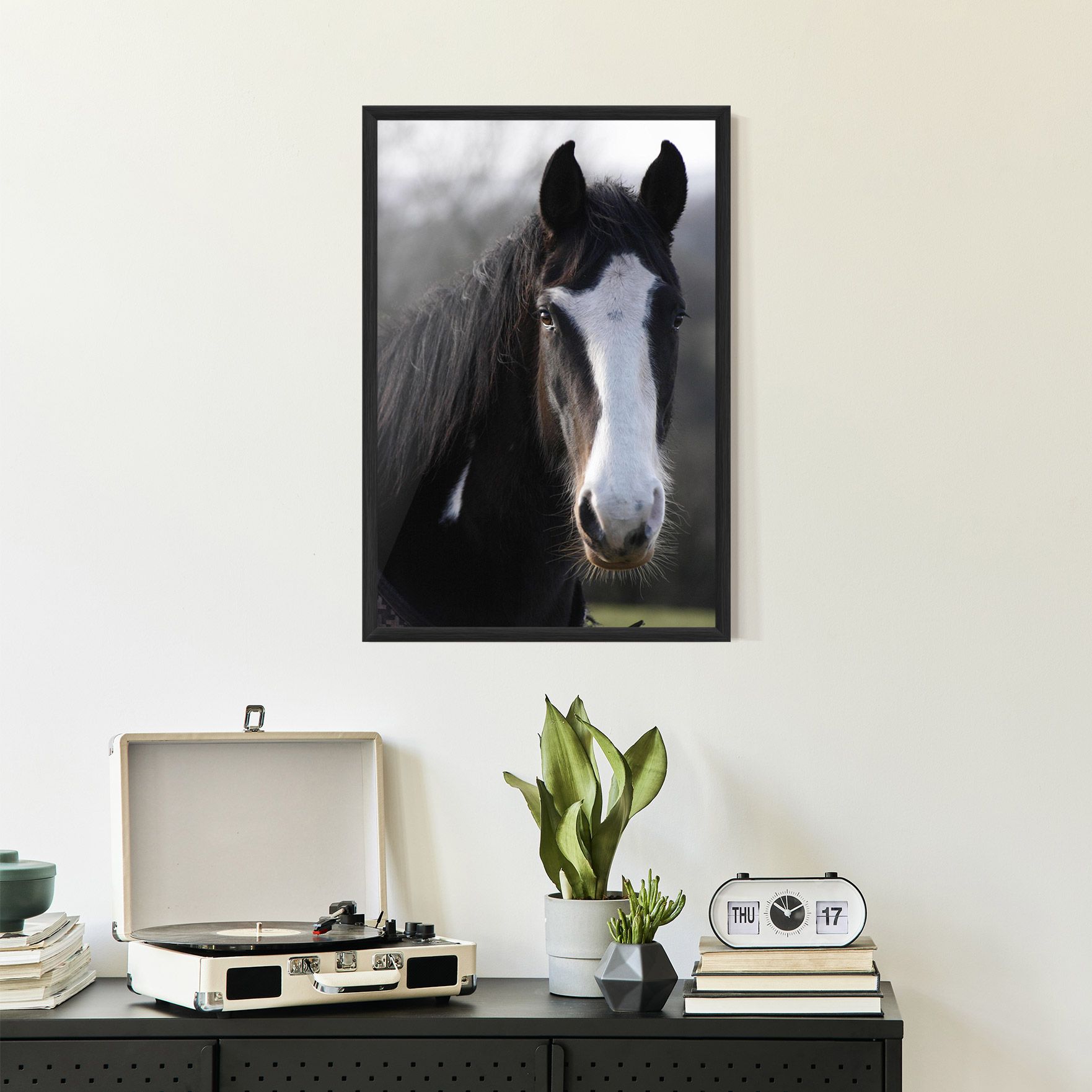 Horse Black Portrait mockup 2