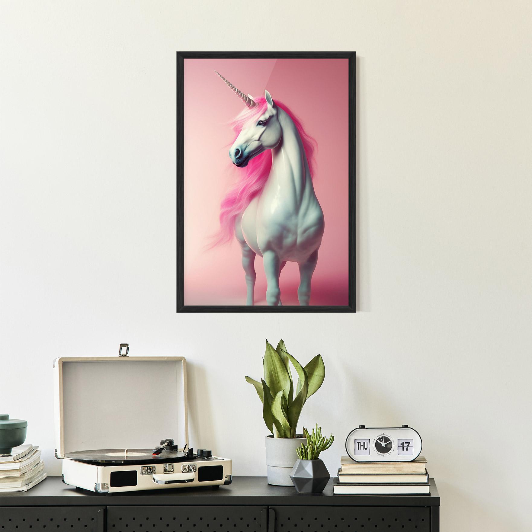 Keretezett Poszter Pink Unicorn mockup 2
