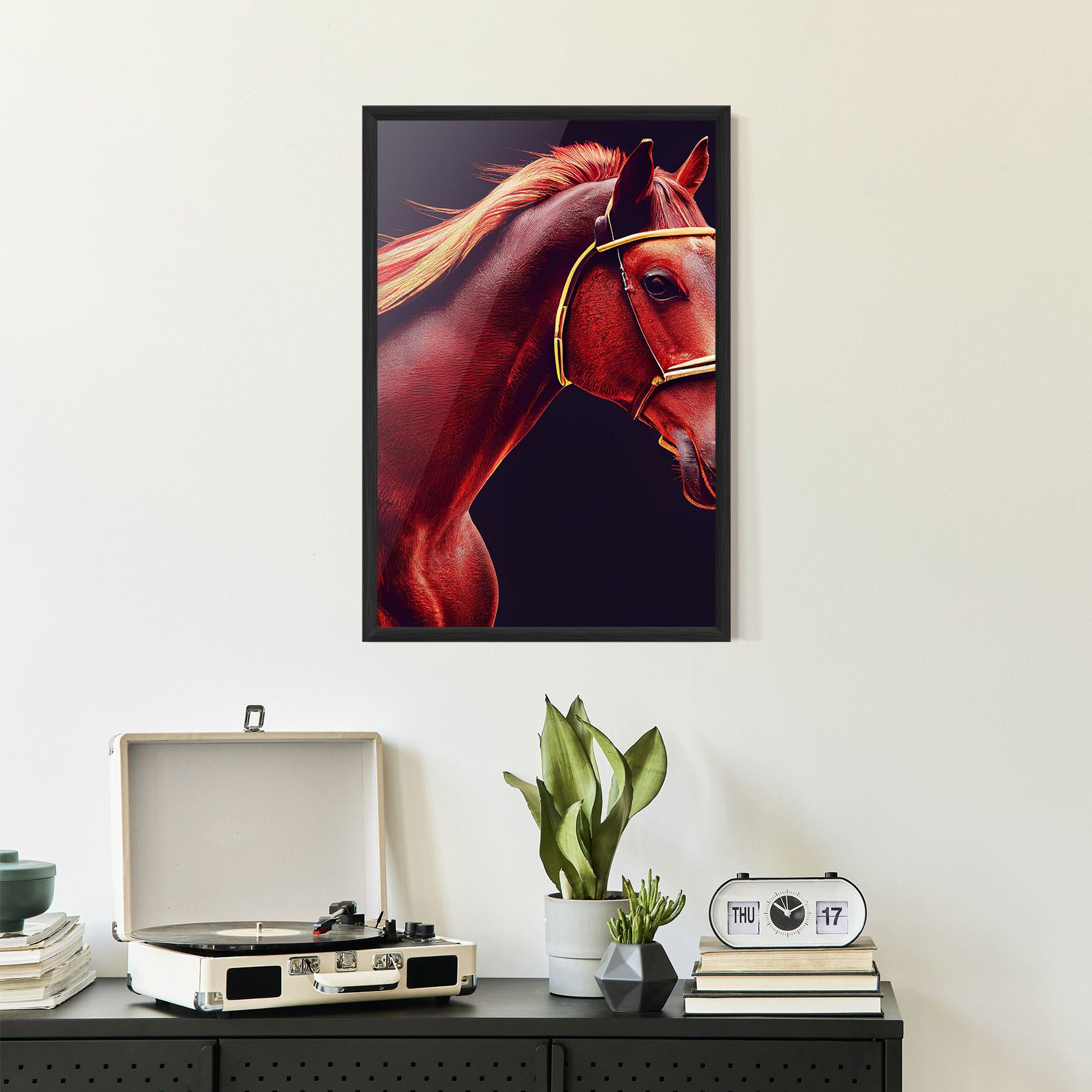 Red Horse Portrait mockup 2