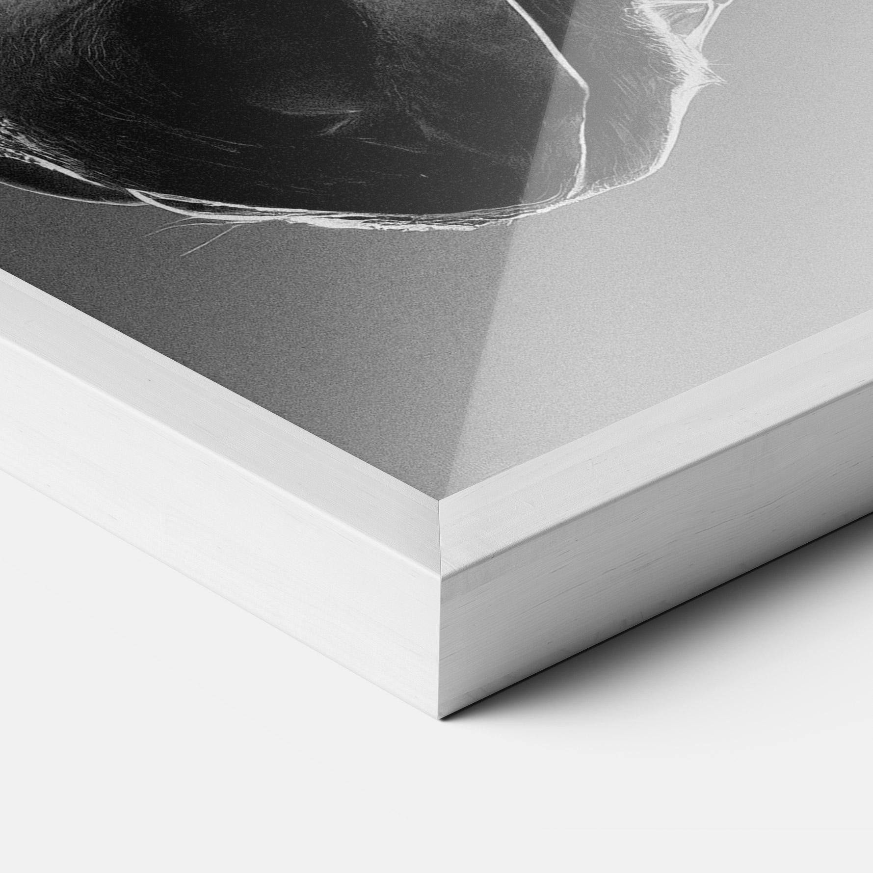 Keretezett Poszter Black Horse Profile mockup 3