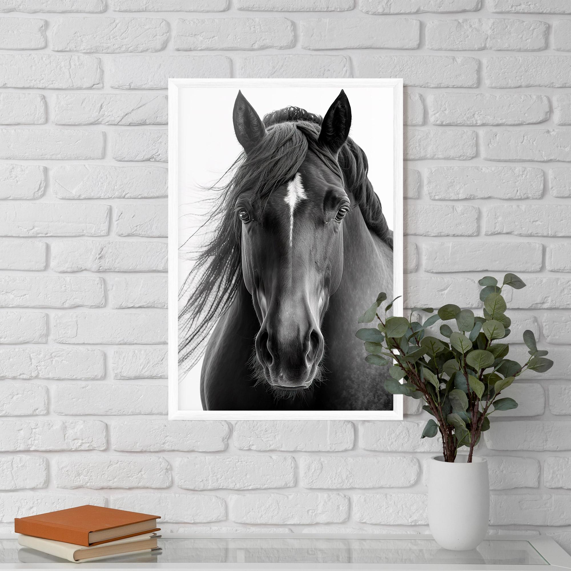 Keretezett Poszter Close Up Horse mockup 5