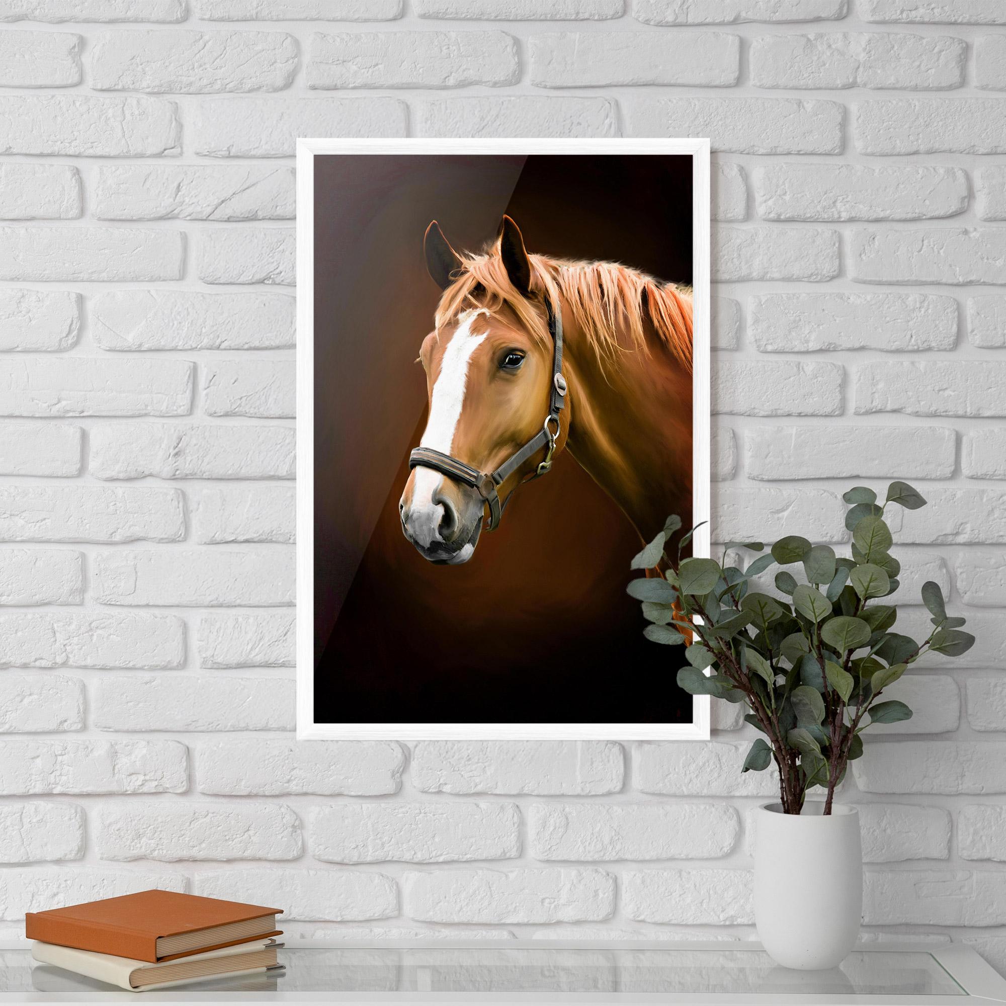 Keretezett Poszter Digital Painted Horse mockup 5
