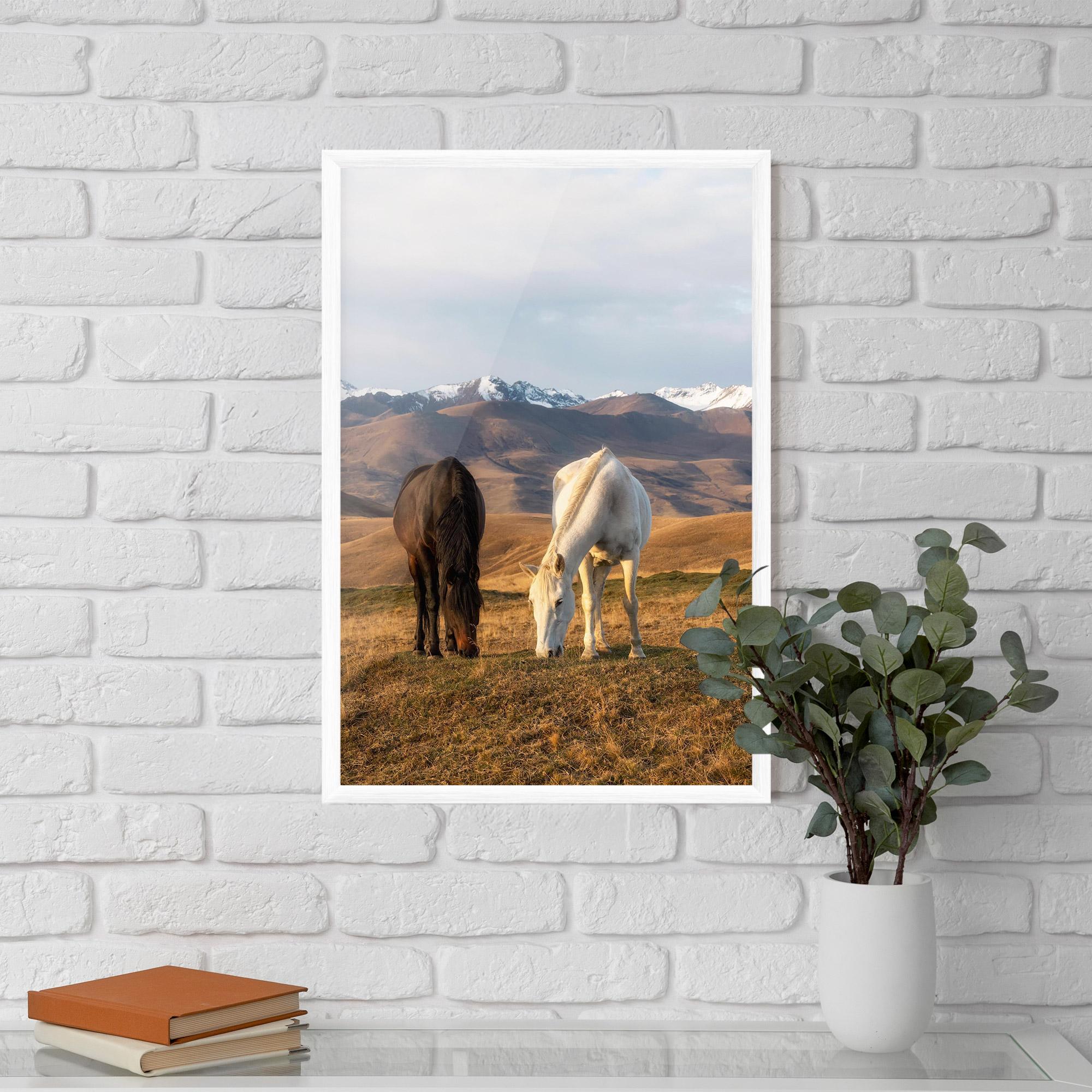 Keretezett Poszter Mountain Horses mockup 5