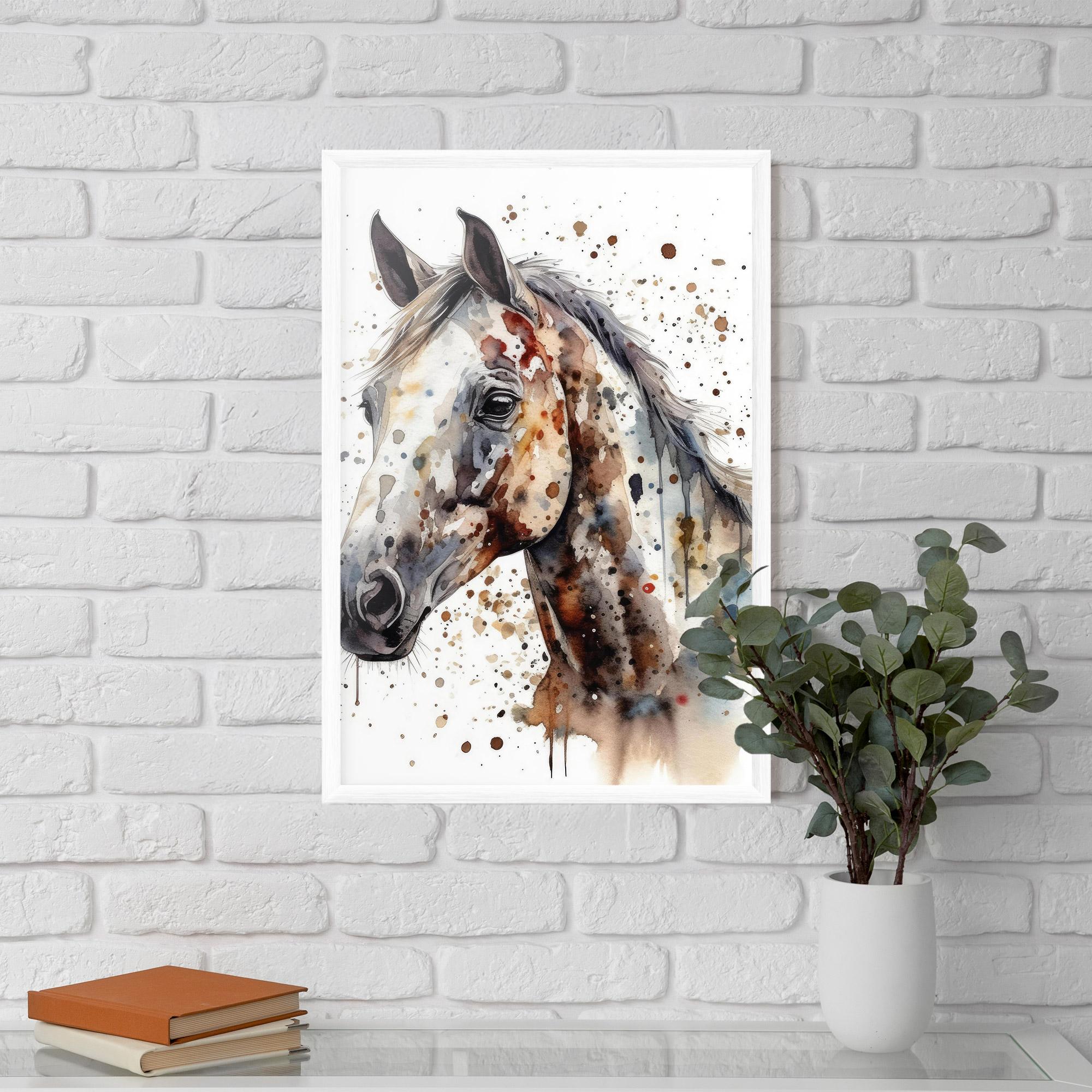 Keretezett Poszter Watercolor Horse mockup 5