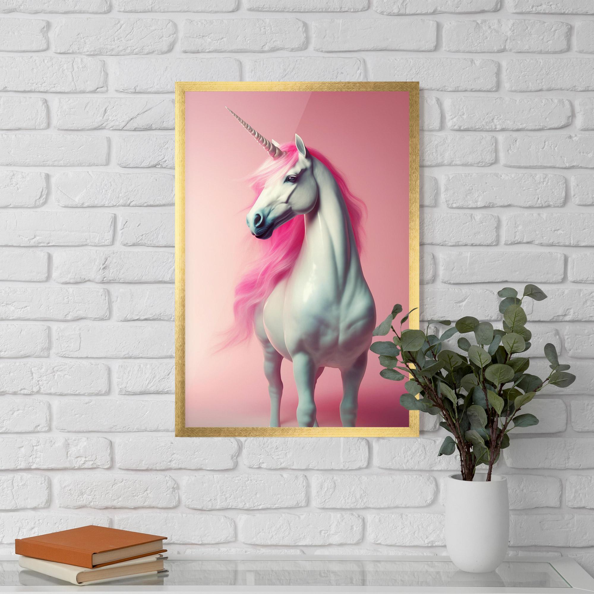 Keretezett Poszter Pink Unicorn mockup 5