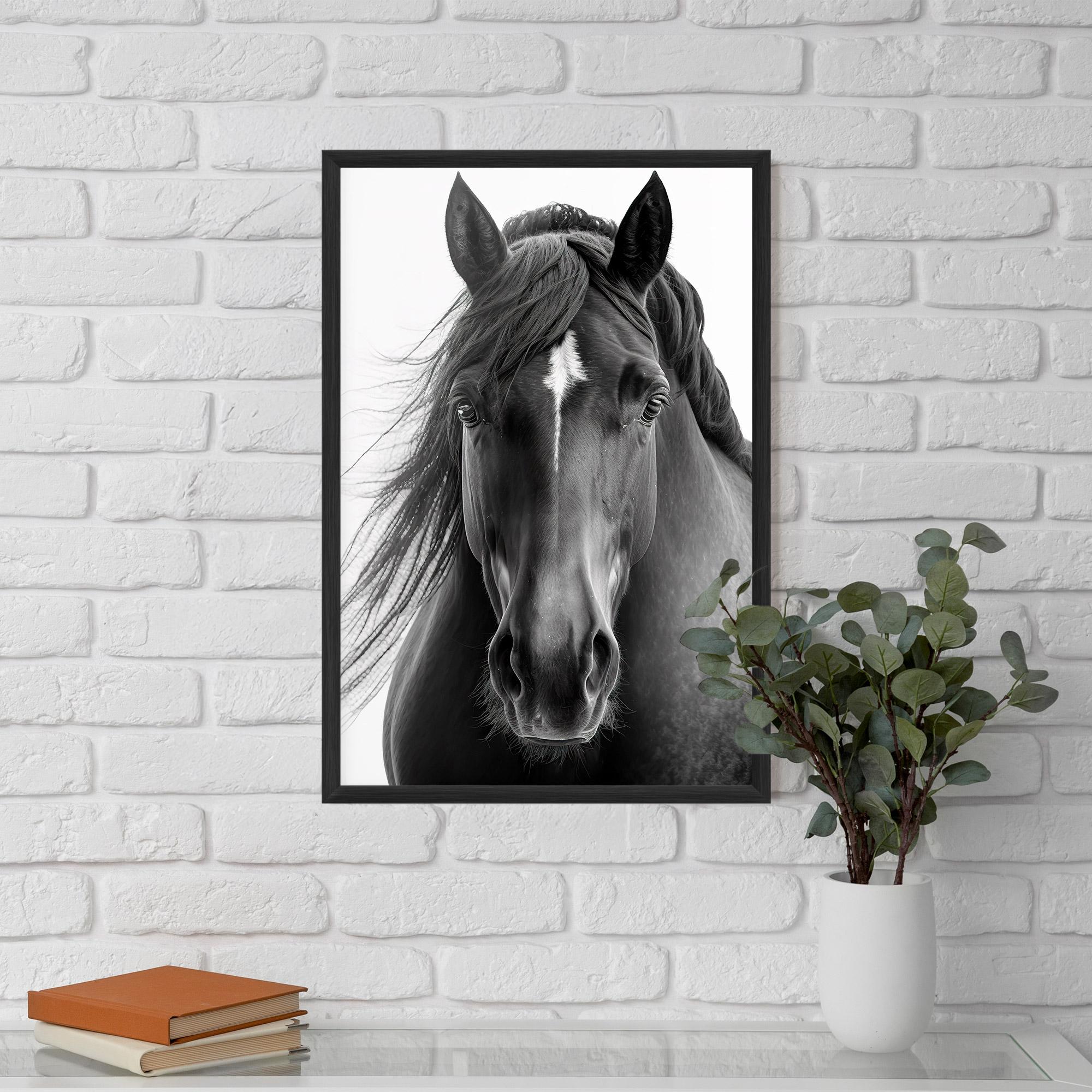 Keretezett Poszter Close Up Horse mockup 5