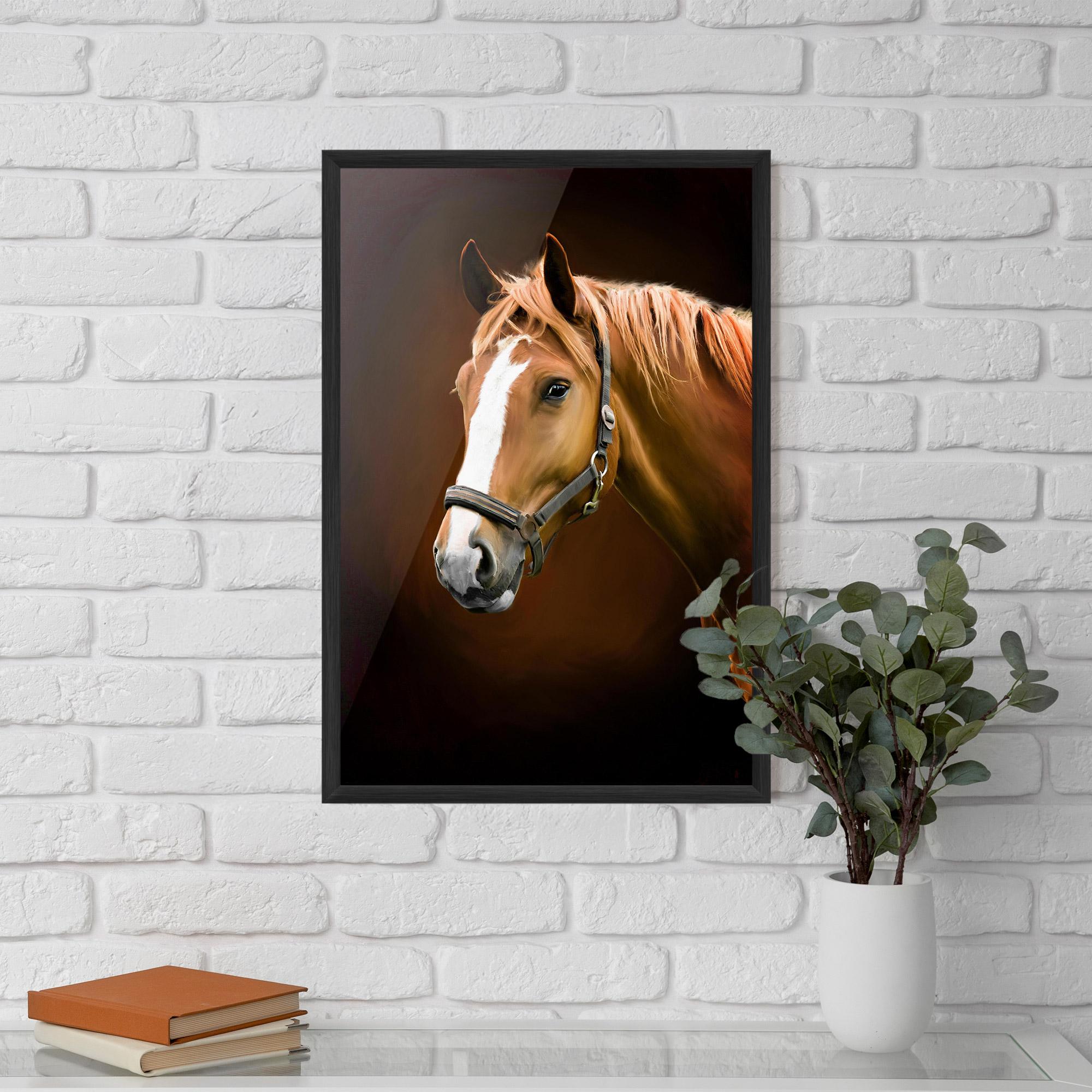 Keretezett Poszter Digital Painted Horse mockup 5