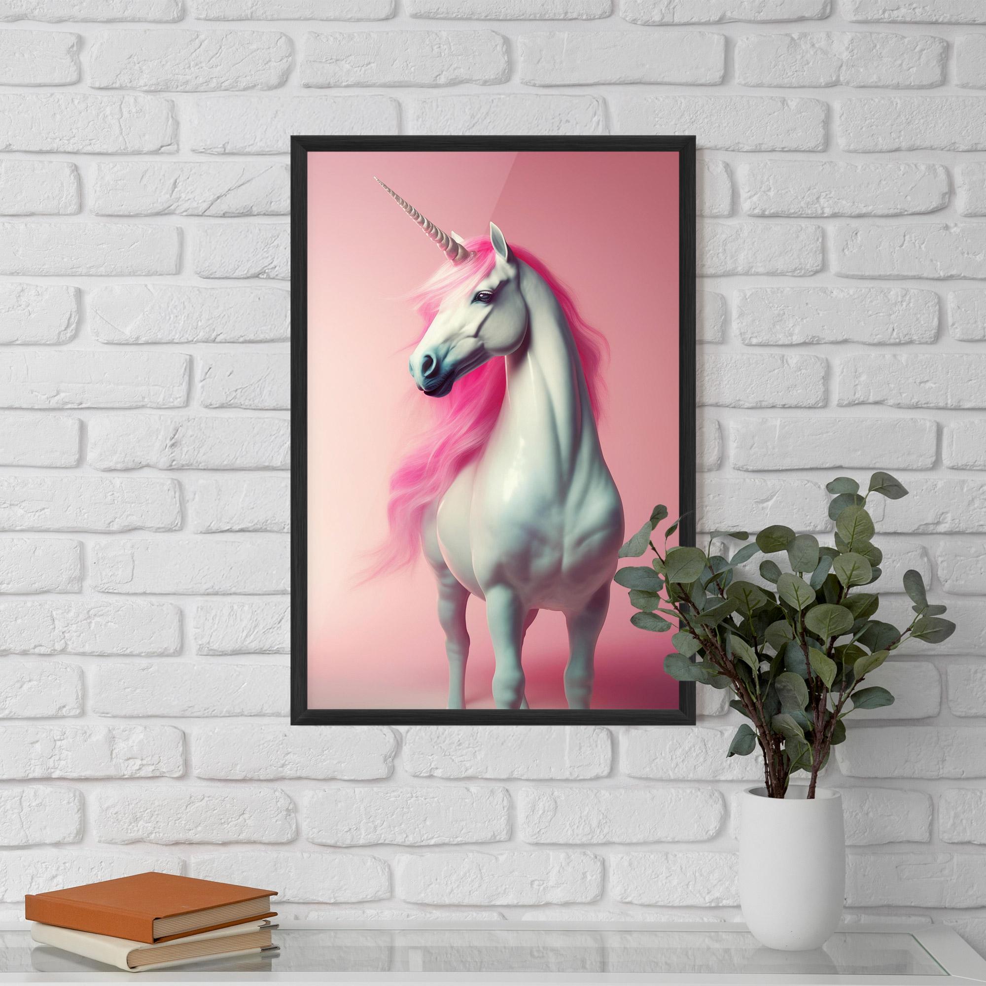 Keretezett Poszter Pink Unicorn mockup 5