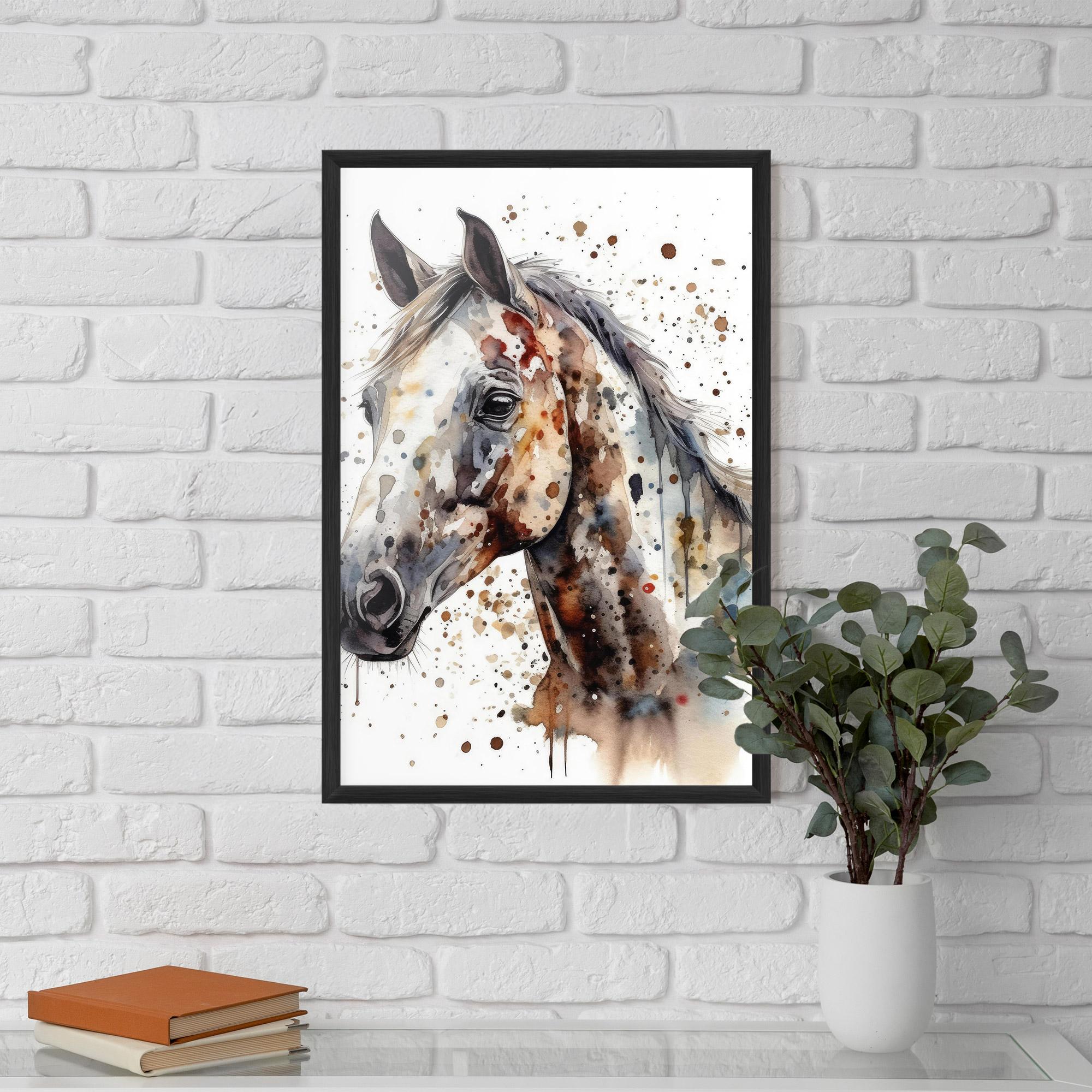 Keretezett Poszter Watercolor Horse mockup 5