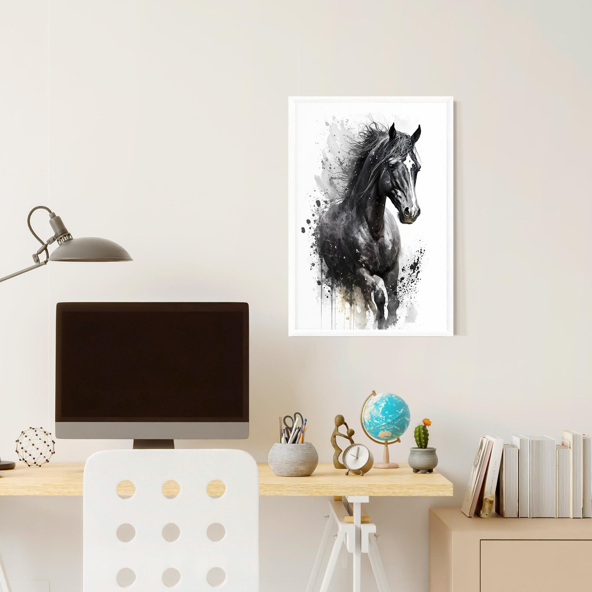 Keretezett Poszter Black Horse mockup 6