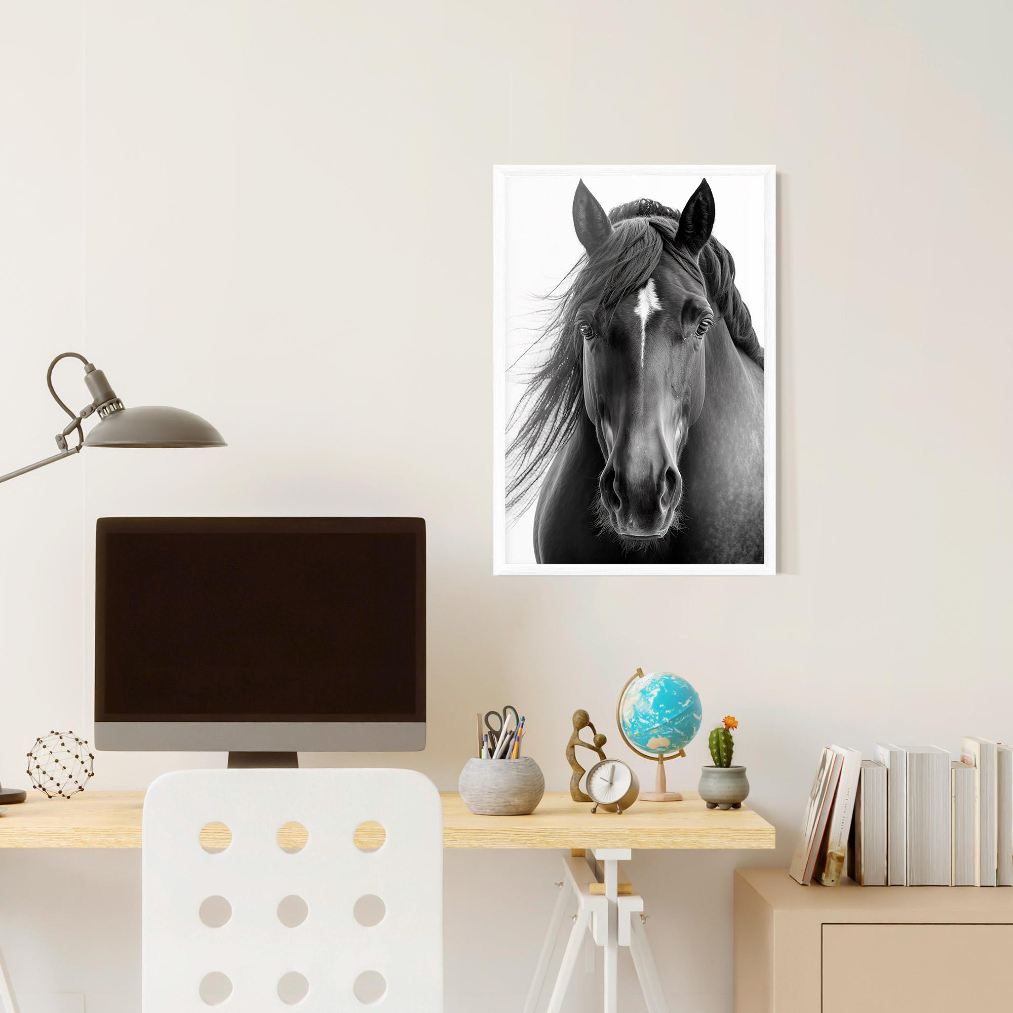 Keretezett Poszter Close Up Horse mockup 6