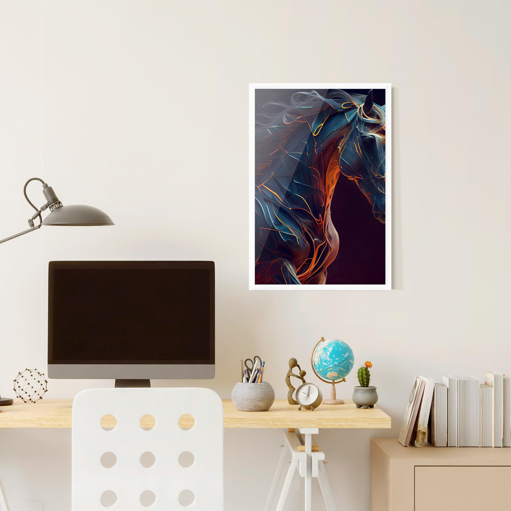Keretezett Poszter Fire Lines Horse mockup 6