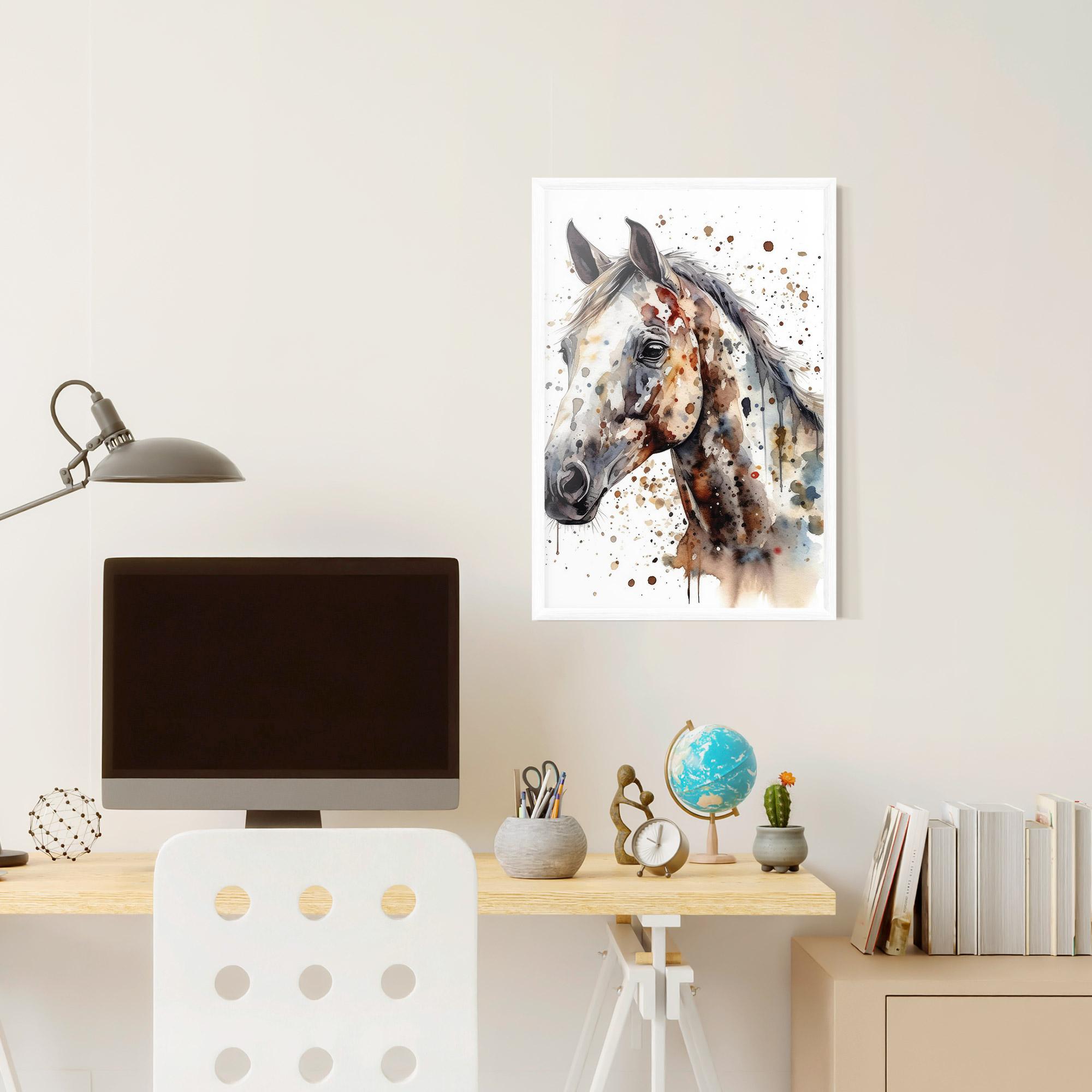 Keretezett Poszter Watercolor Horse mockup 6