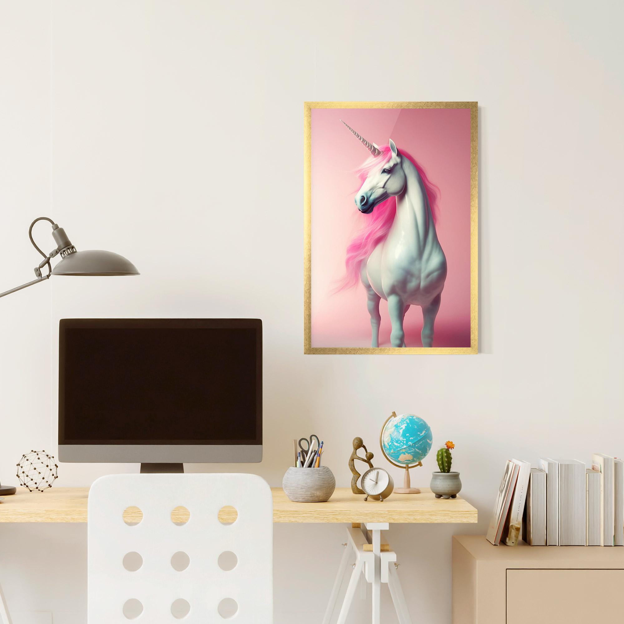 Keretezett Poszter Pink Unicorn mockup 6