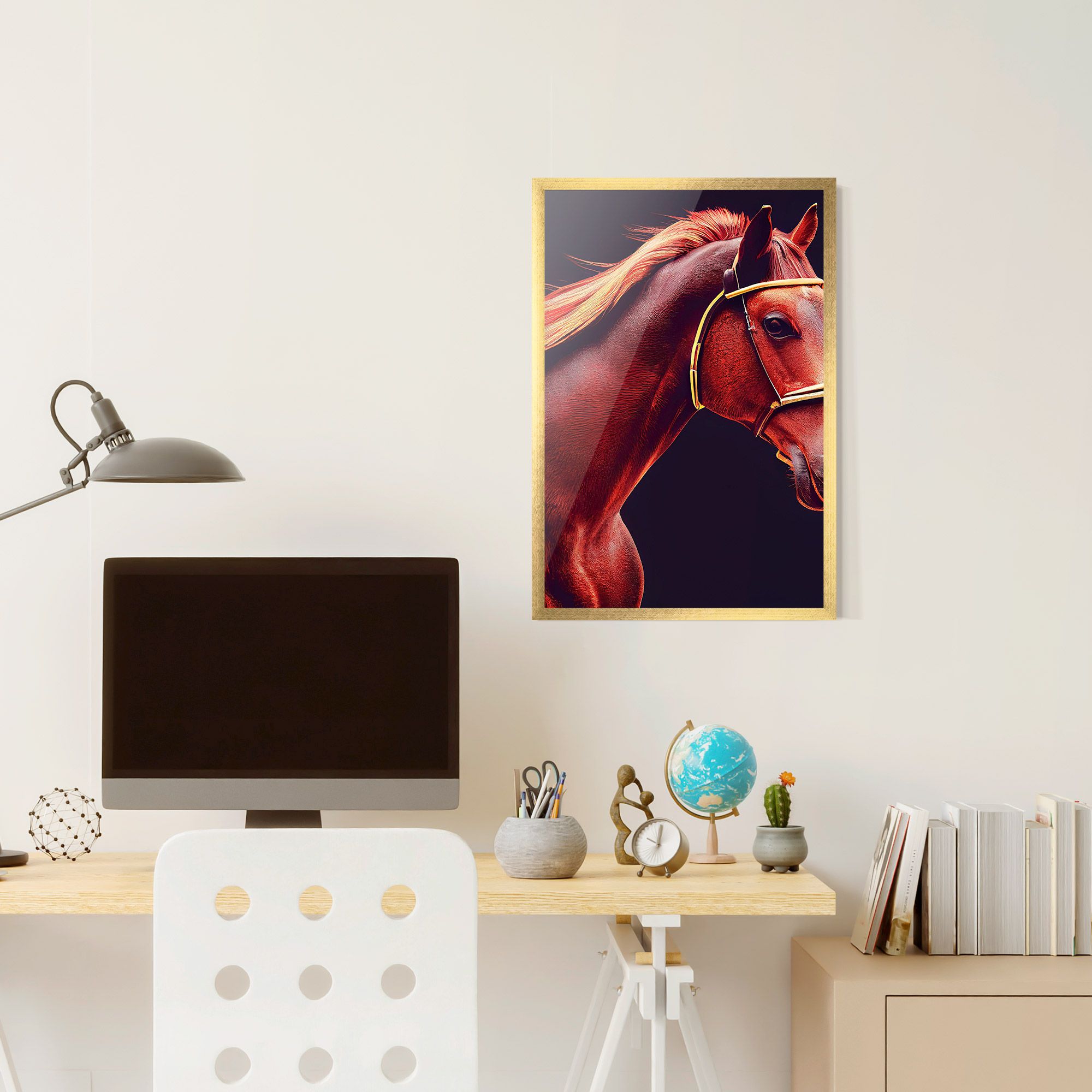 Red Horse Portrait mockup 6