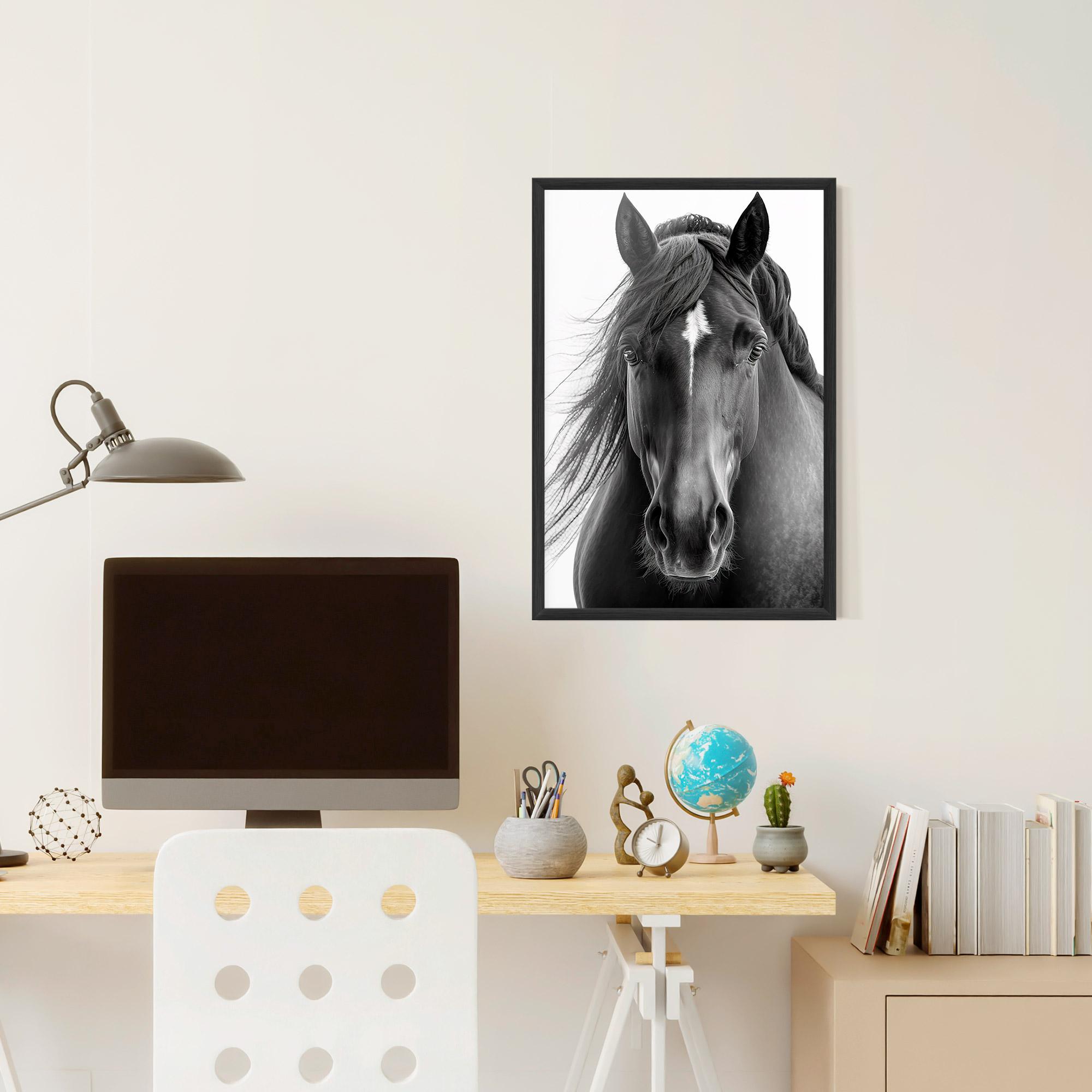 Keretezett Poszter Close Up Horse mockup 6