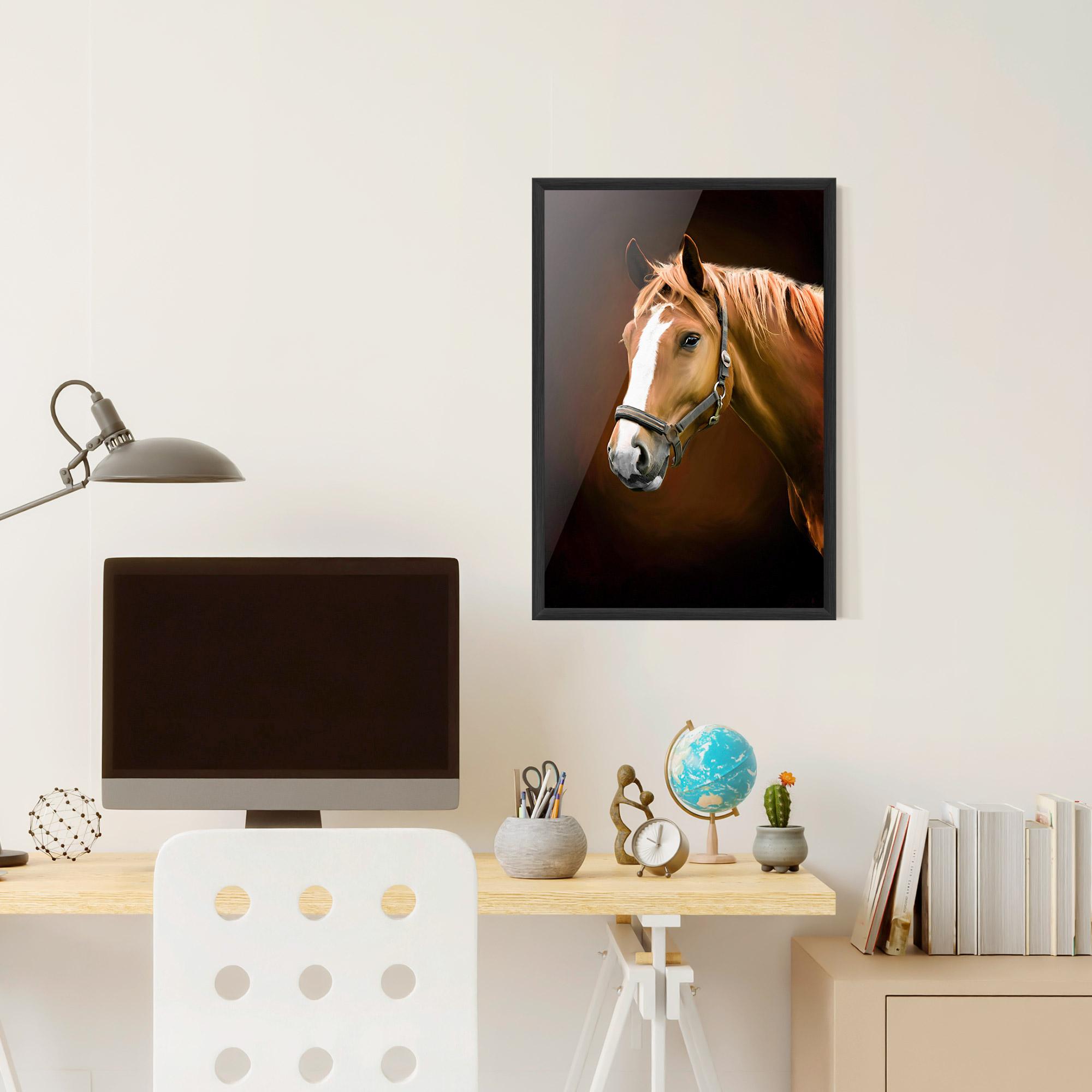 Keretezett Poszter Digital Painted Horse mockup 6