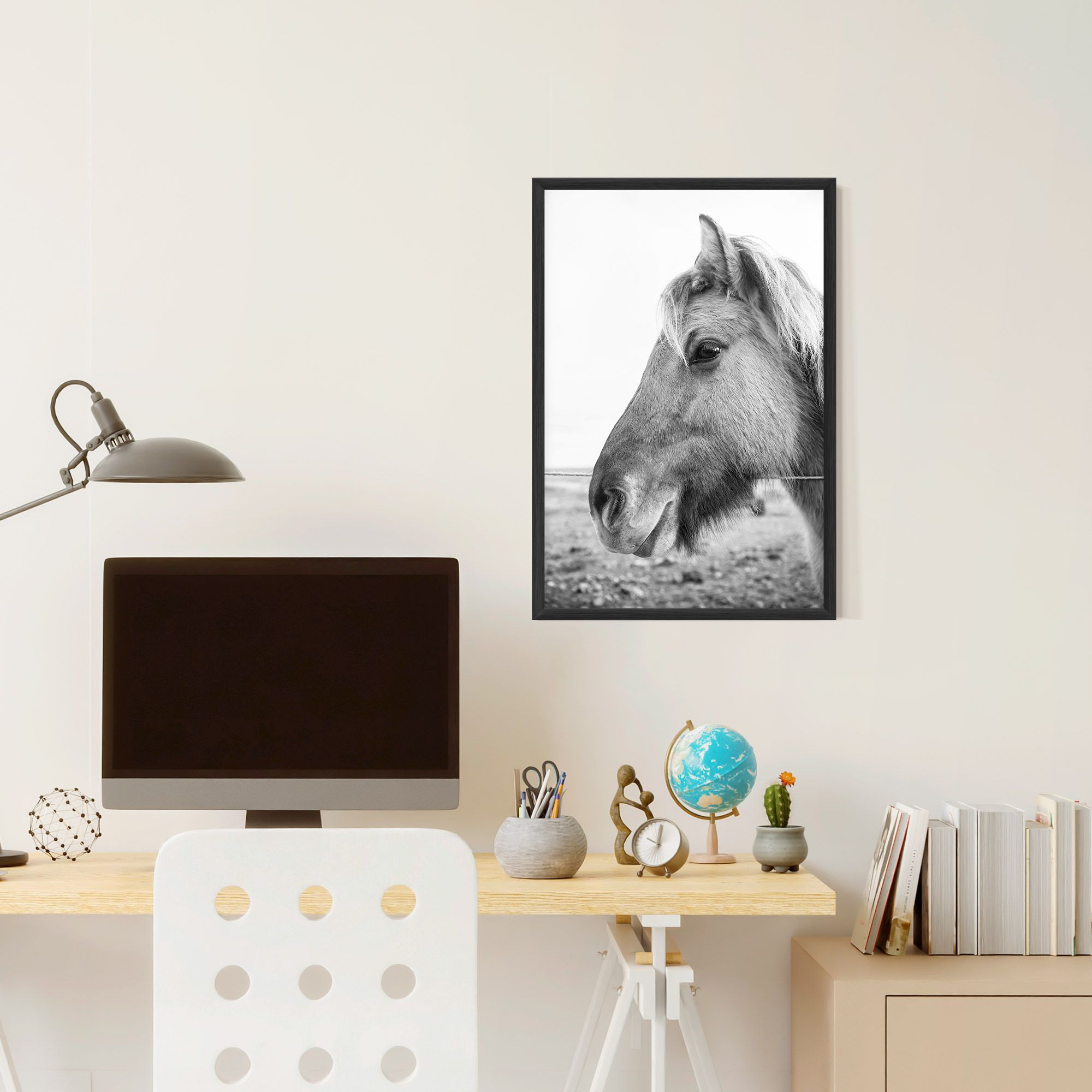 Gray Horse Head mockup 6