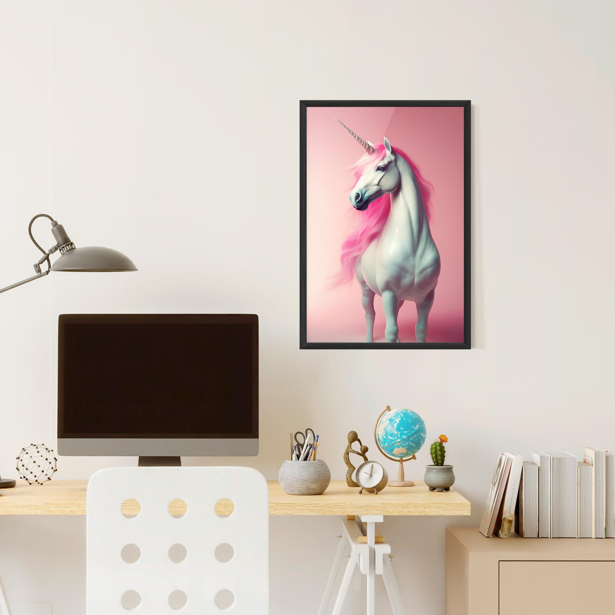 Keretezett Poszter Pink Unicorn mockup 6
