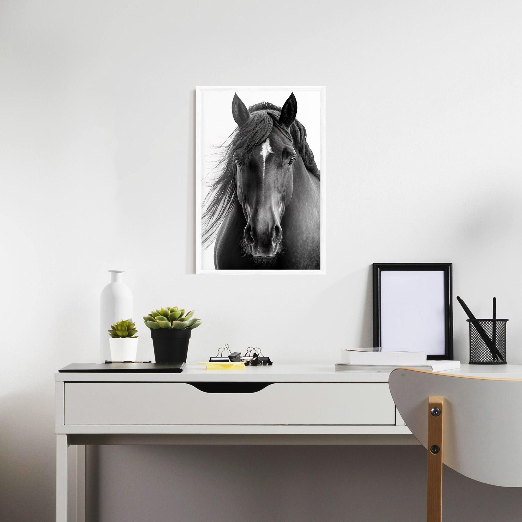 Keretezett Poszter Close Up Horse mockup 7